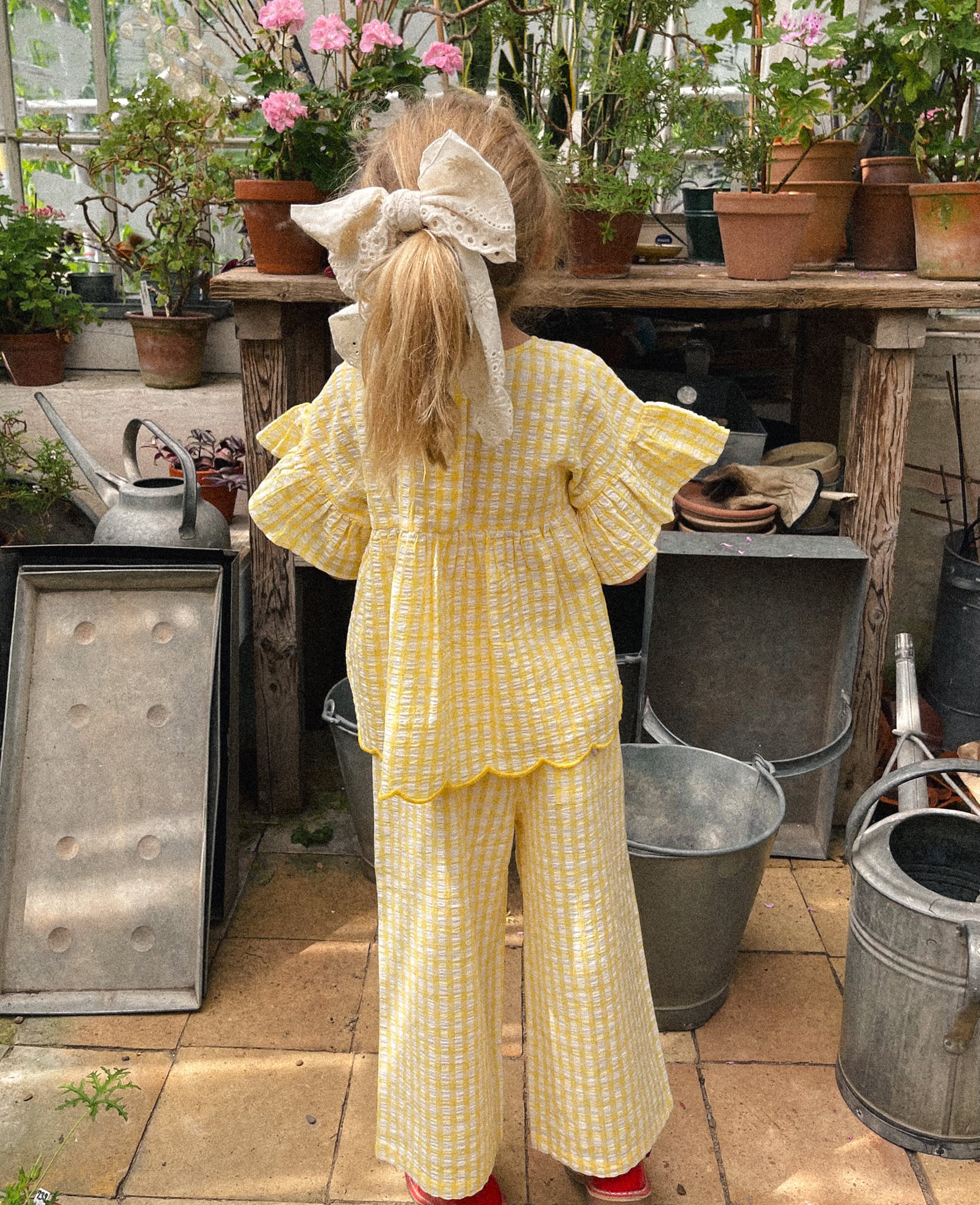 SISSEL EDELBO  パンツ Hilde Pants - White Squares – SISSEL EDELBO