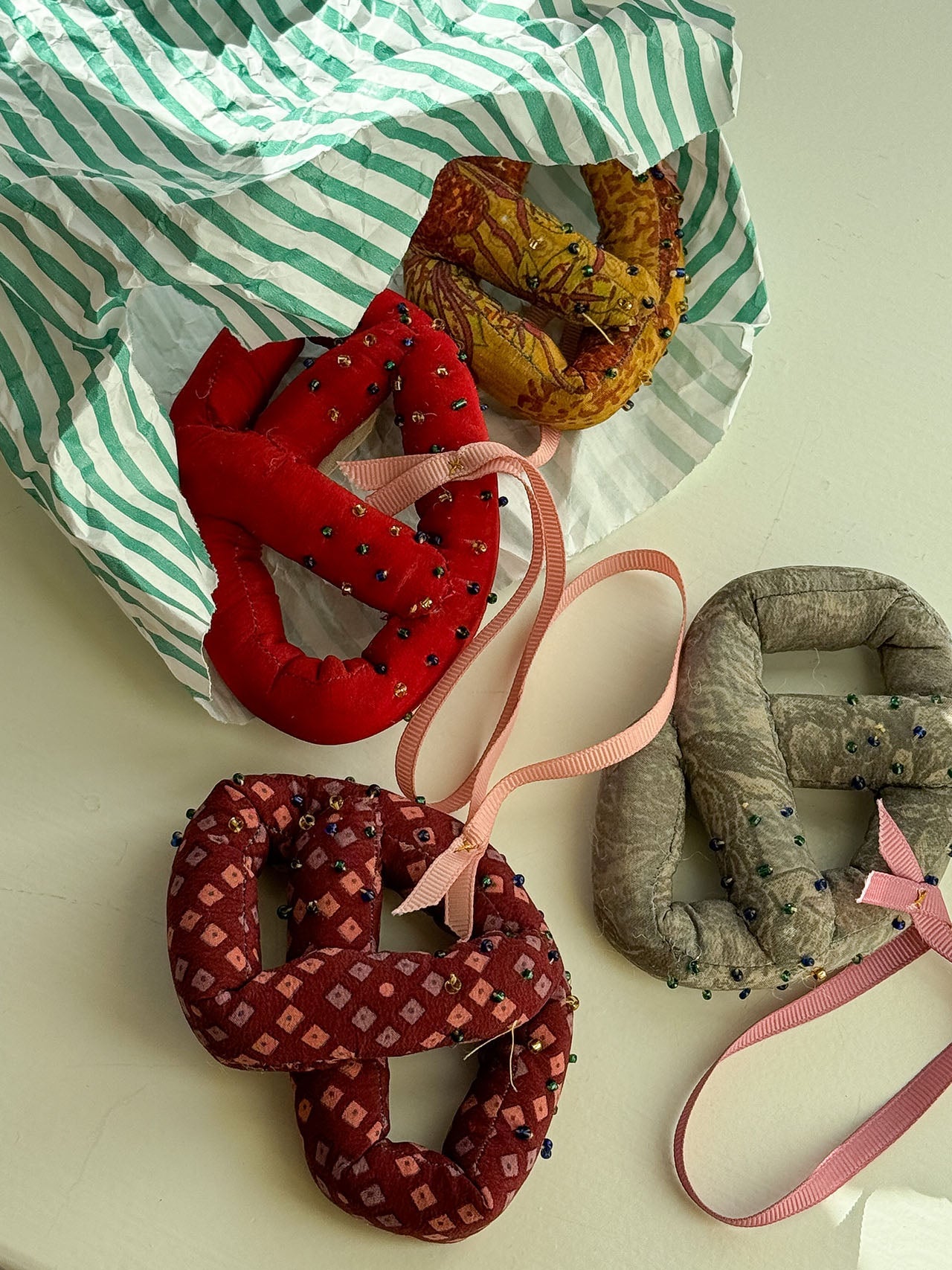 Pretzel SILK Ornament