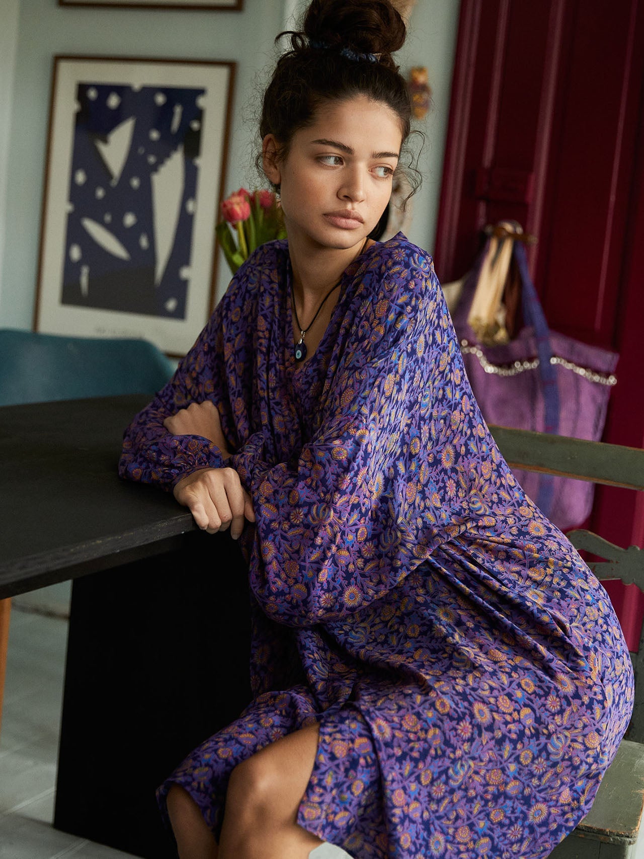 Tatiana Short SILK Dress - Udsalg