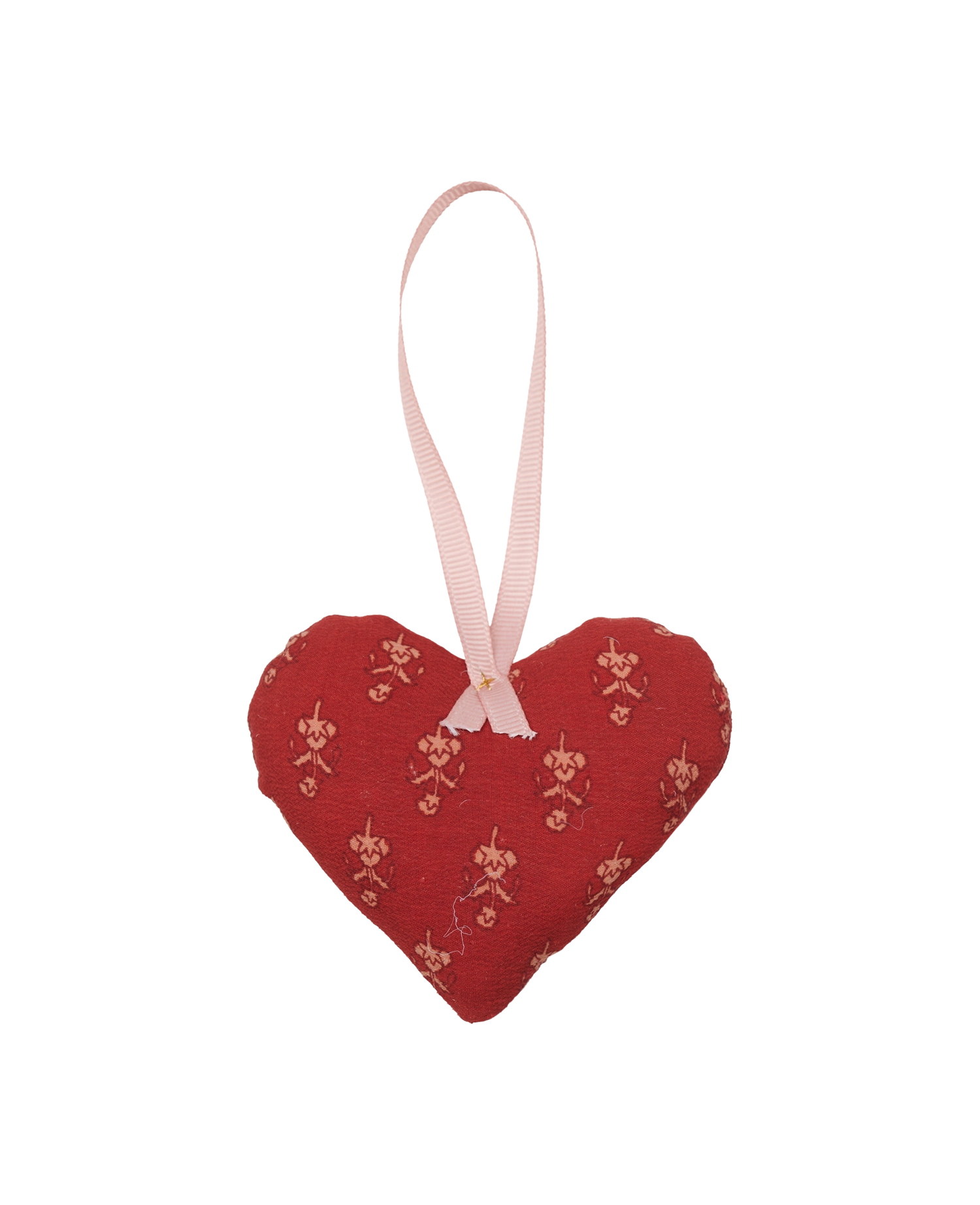 Megan Heart SILK Ornament - Red Sunset