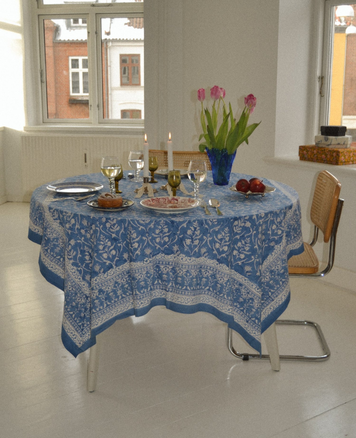 Noor Tablecloth - Sapphire Blue