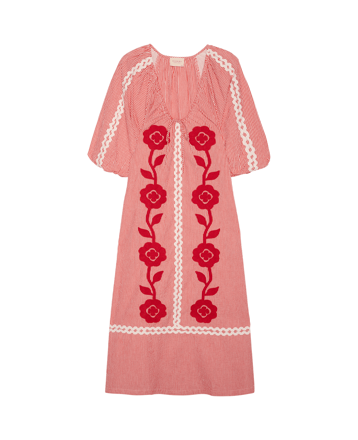 Abelone Dress - Red Flower