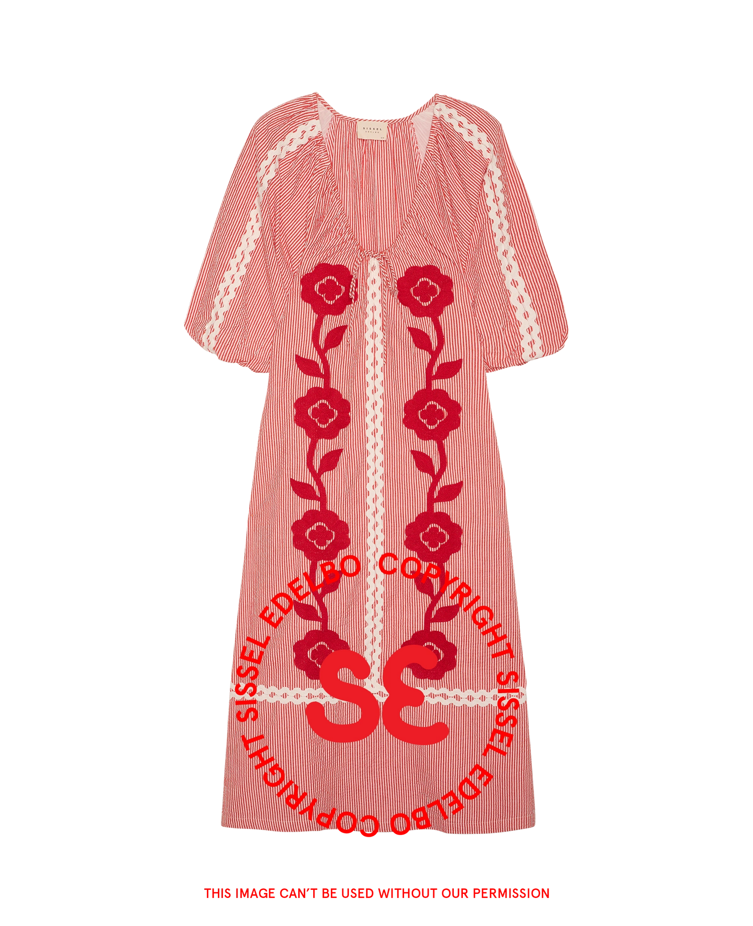 Abelone Dress - Red Flower
