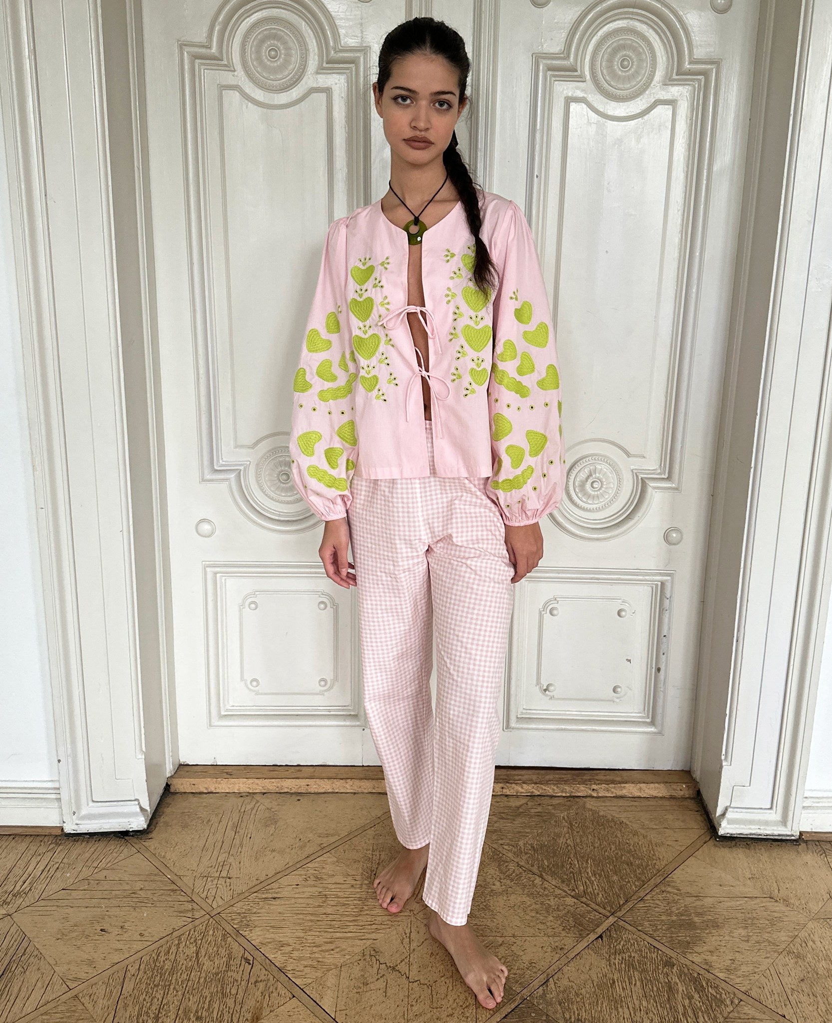 Asta Pants - Pink Checks – SISSEL EDELBO