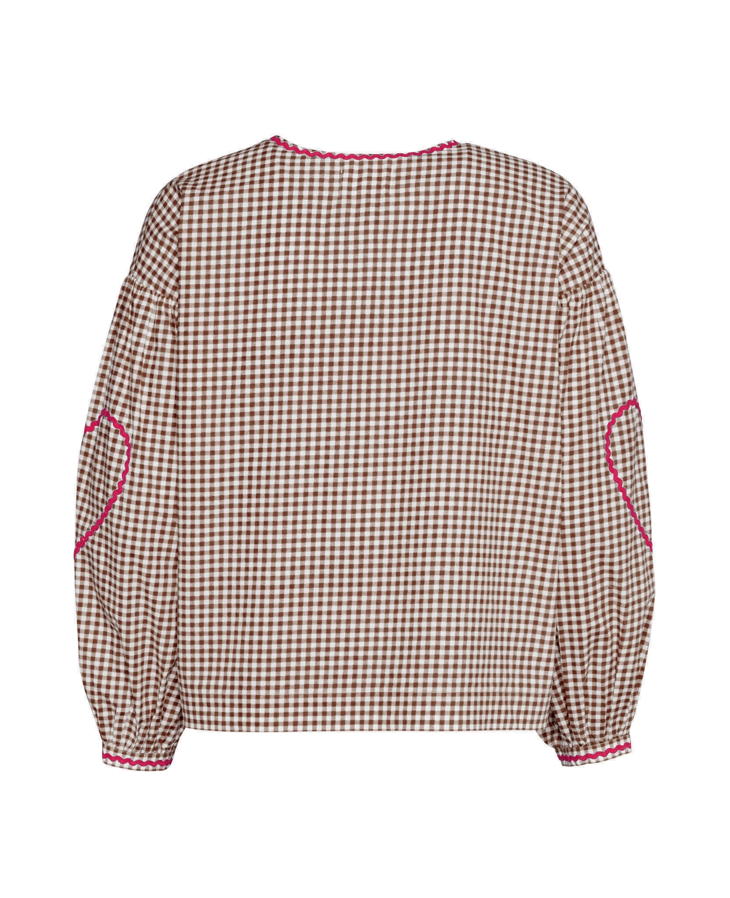 Astrid Top - Brown w/ Rose Red