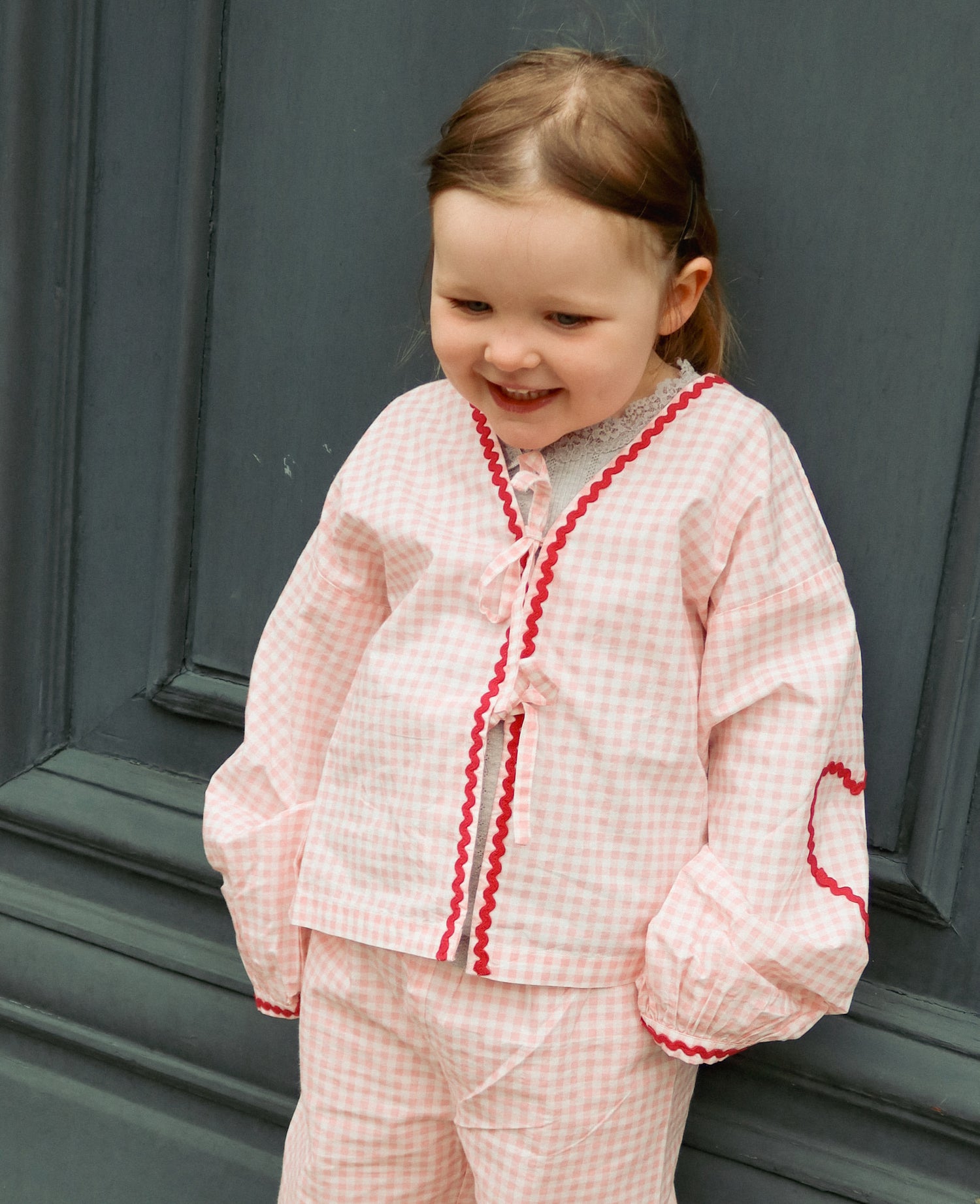 Astrid MINI Top - Pink Checks