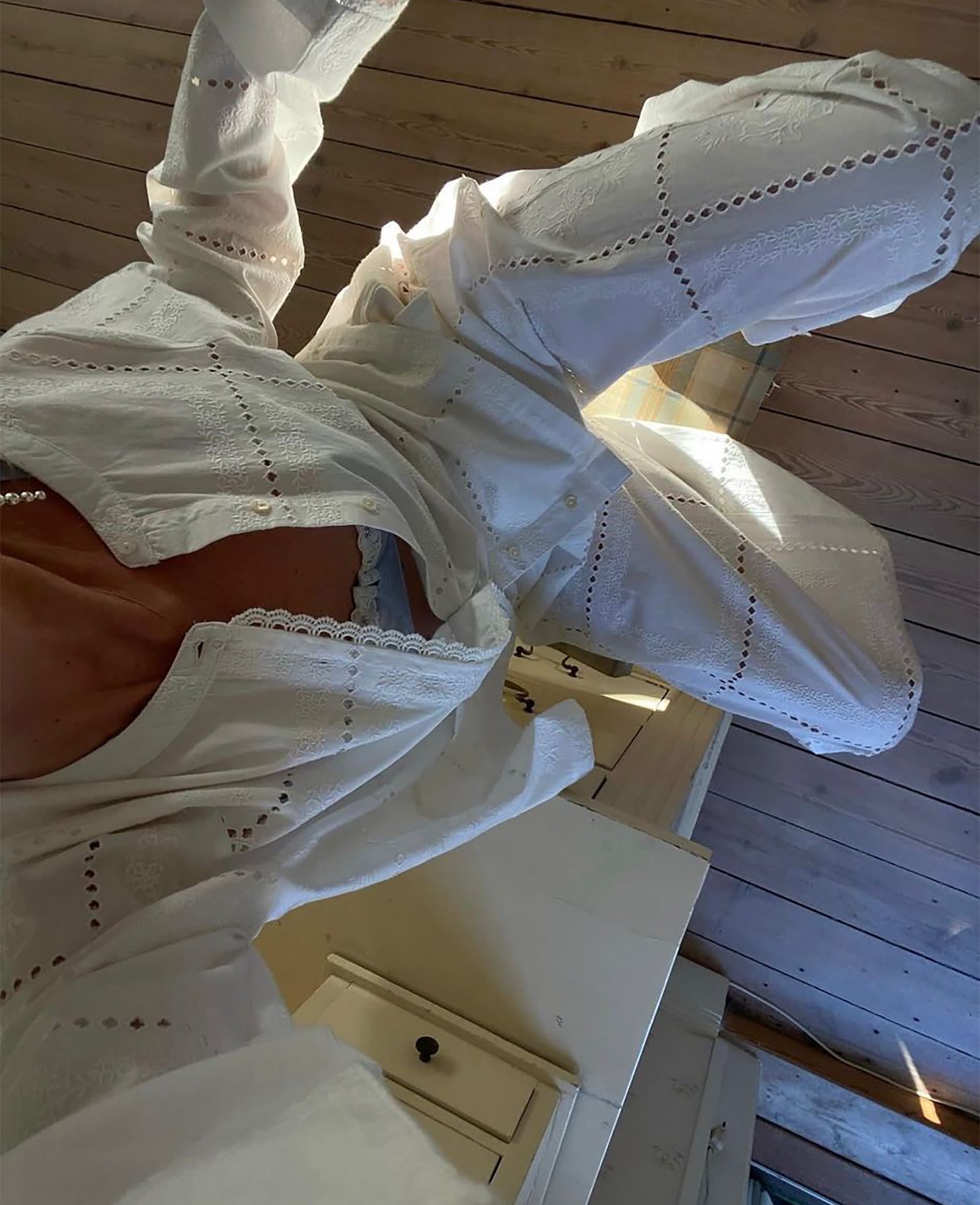 Hilde Pants - White Squares – SISSEL EDELBO