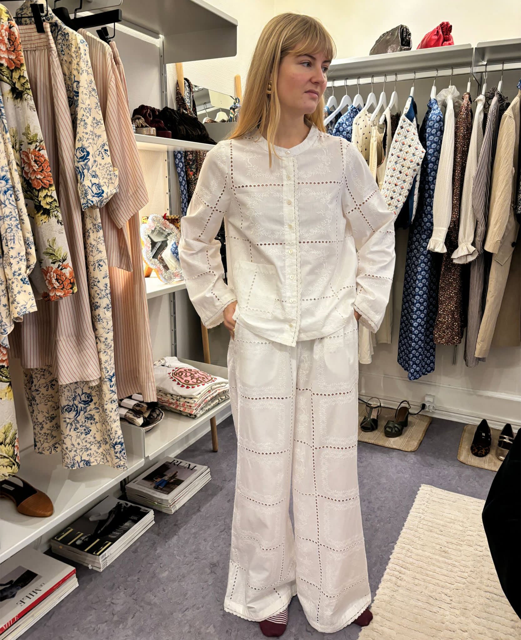 SISSEL EDELBO  パンツ Hilde Pants - Red White – SISSEL EDELBO