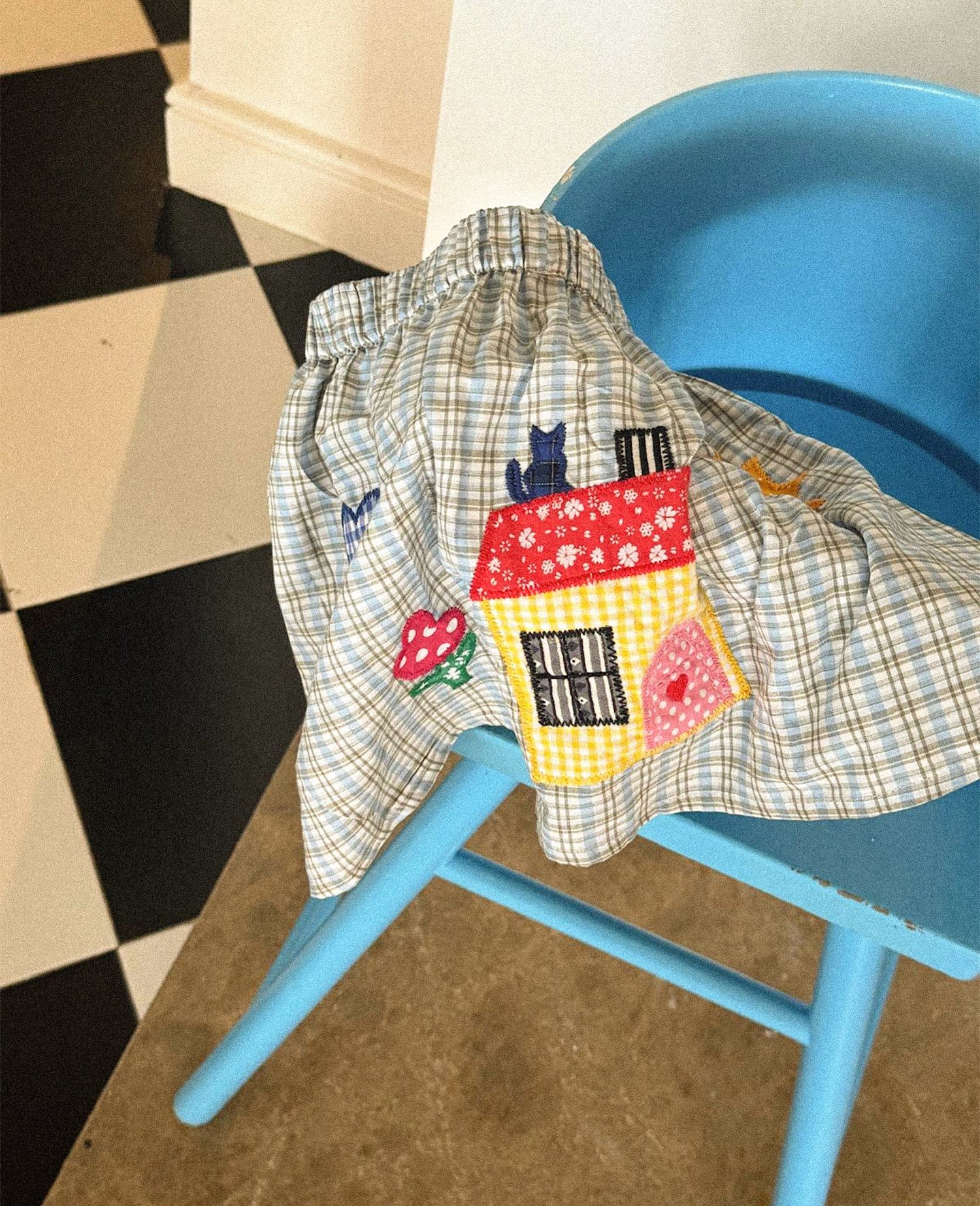 Barbera MINI Skirt - Blue Checks