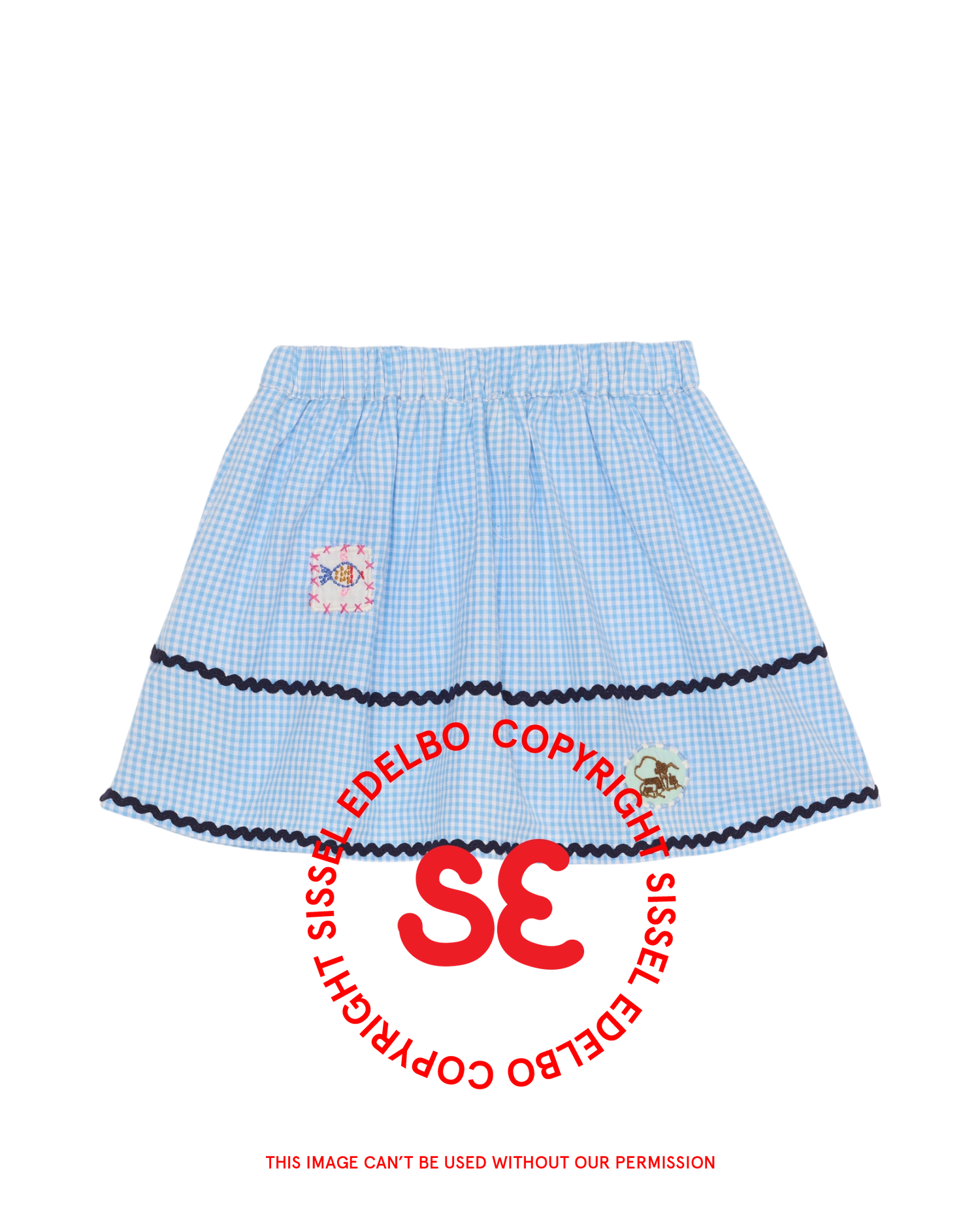 Barbera MINI Skirt - Blue Gingham