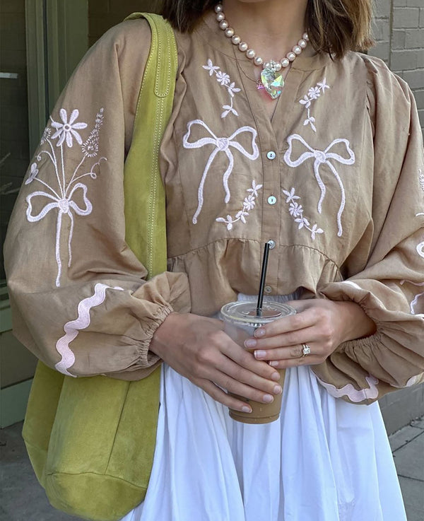 Belma Top - Light Hazel