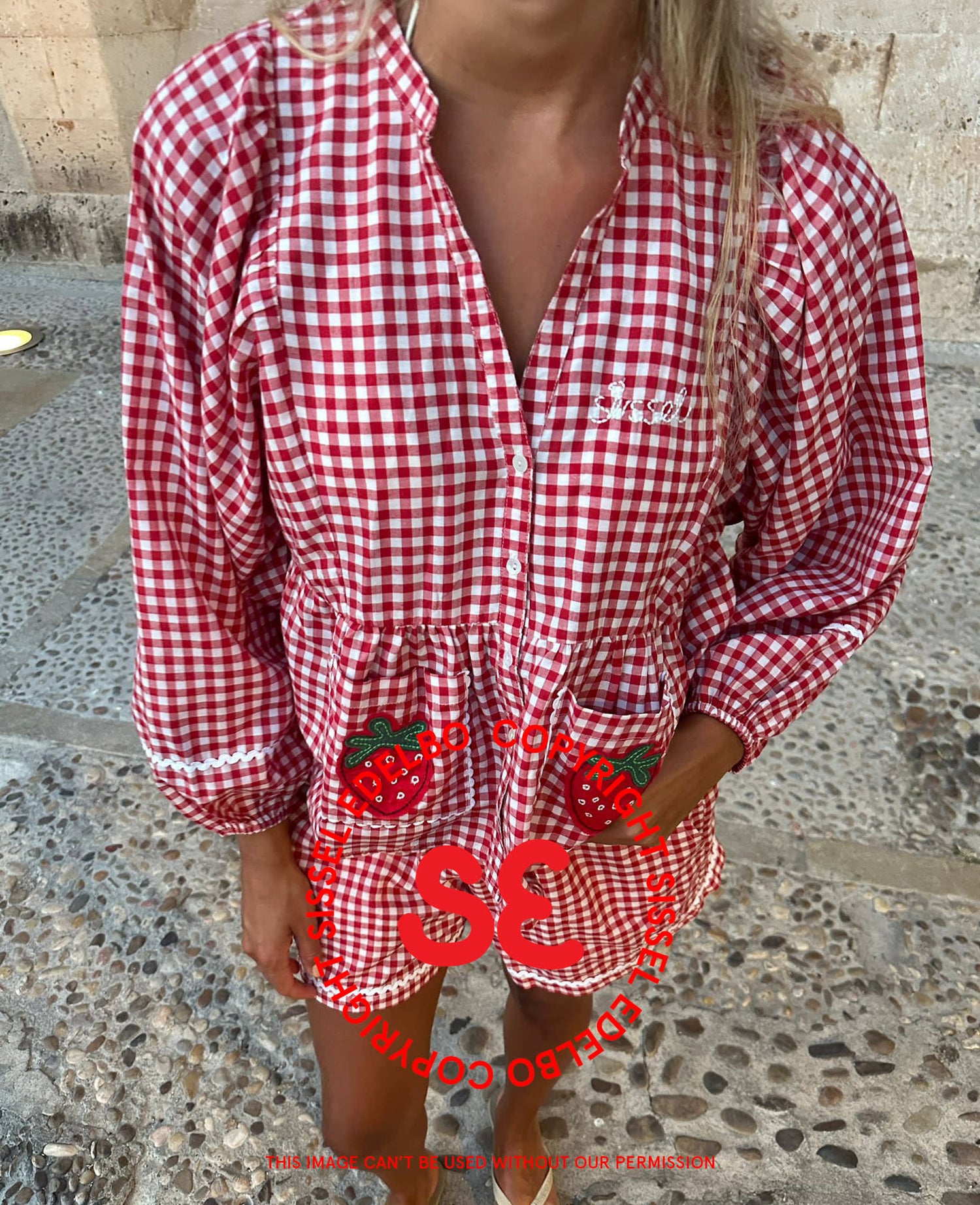 Bobbie Top - Red Checks