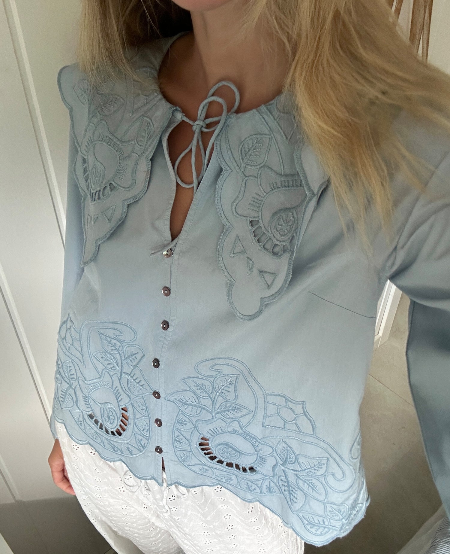 Cameron Top - Soft Blue
