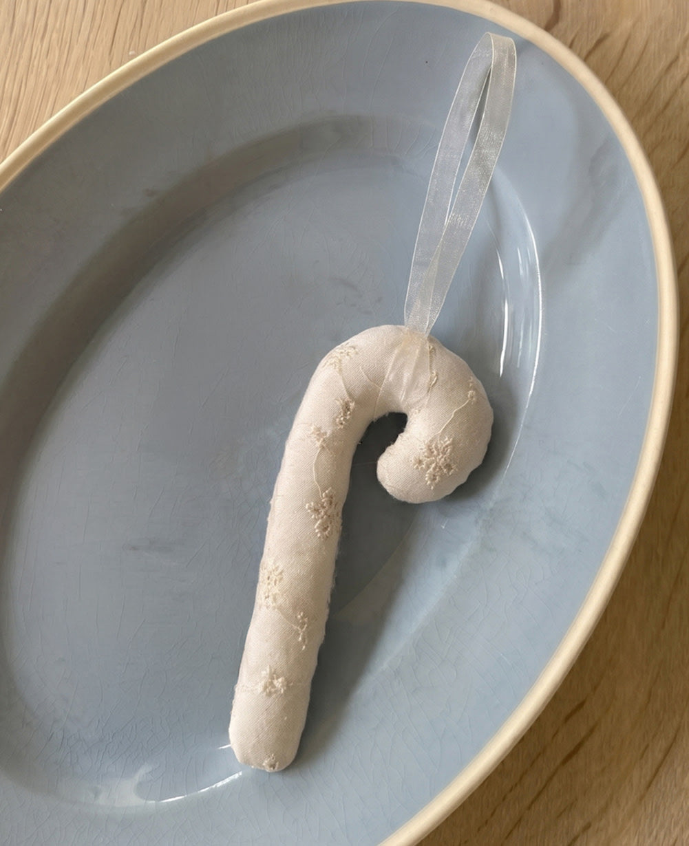 Cane Ornament - Off White