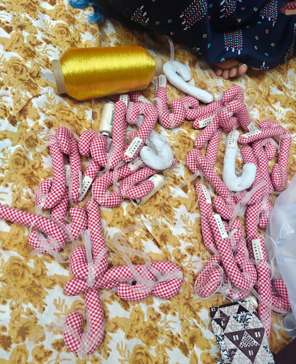 Cane Ornament - Off White