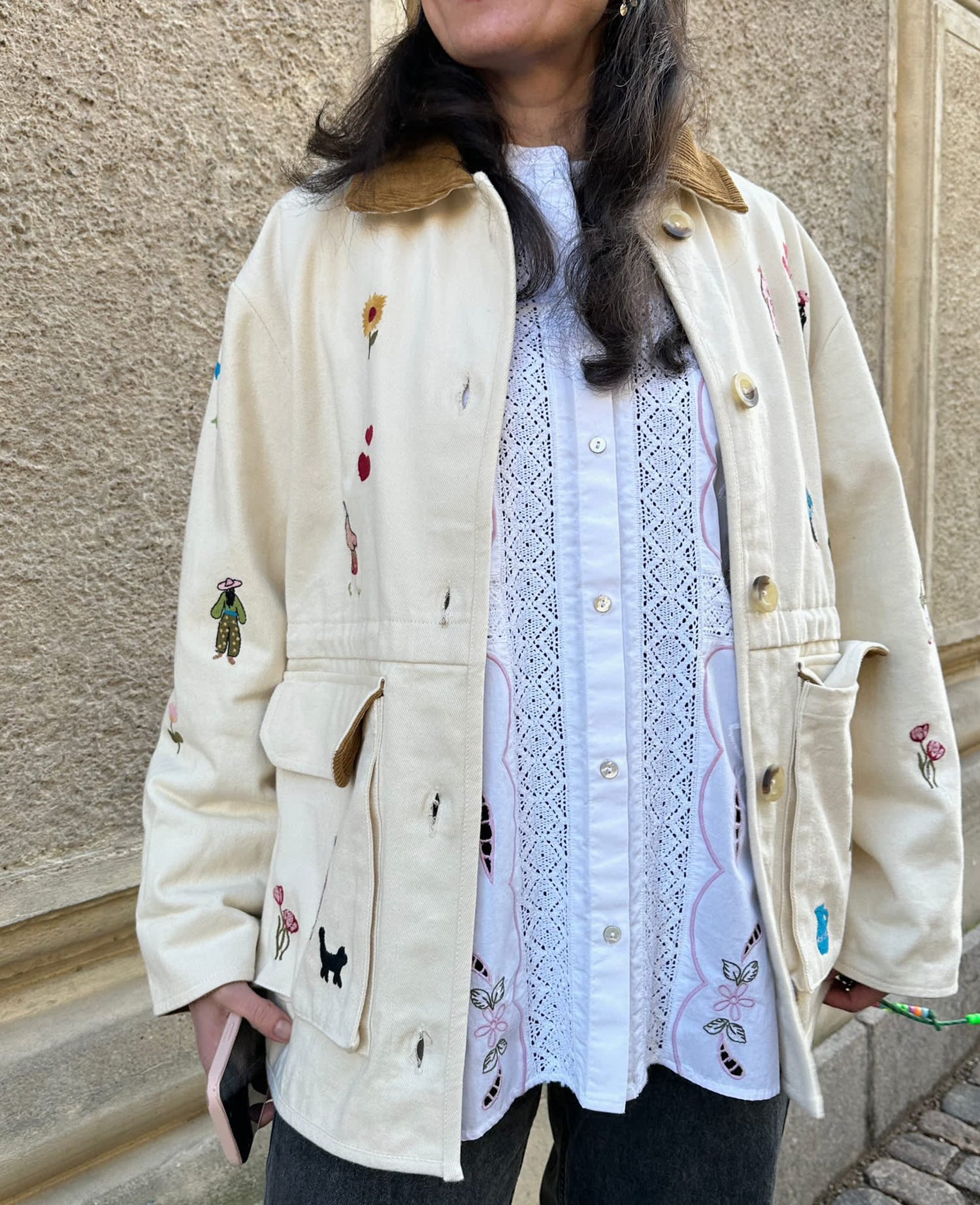 Cara Jacket - White Swan