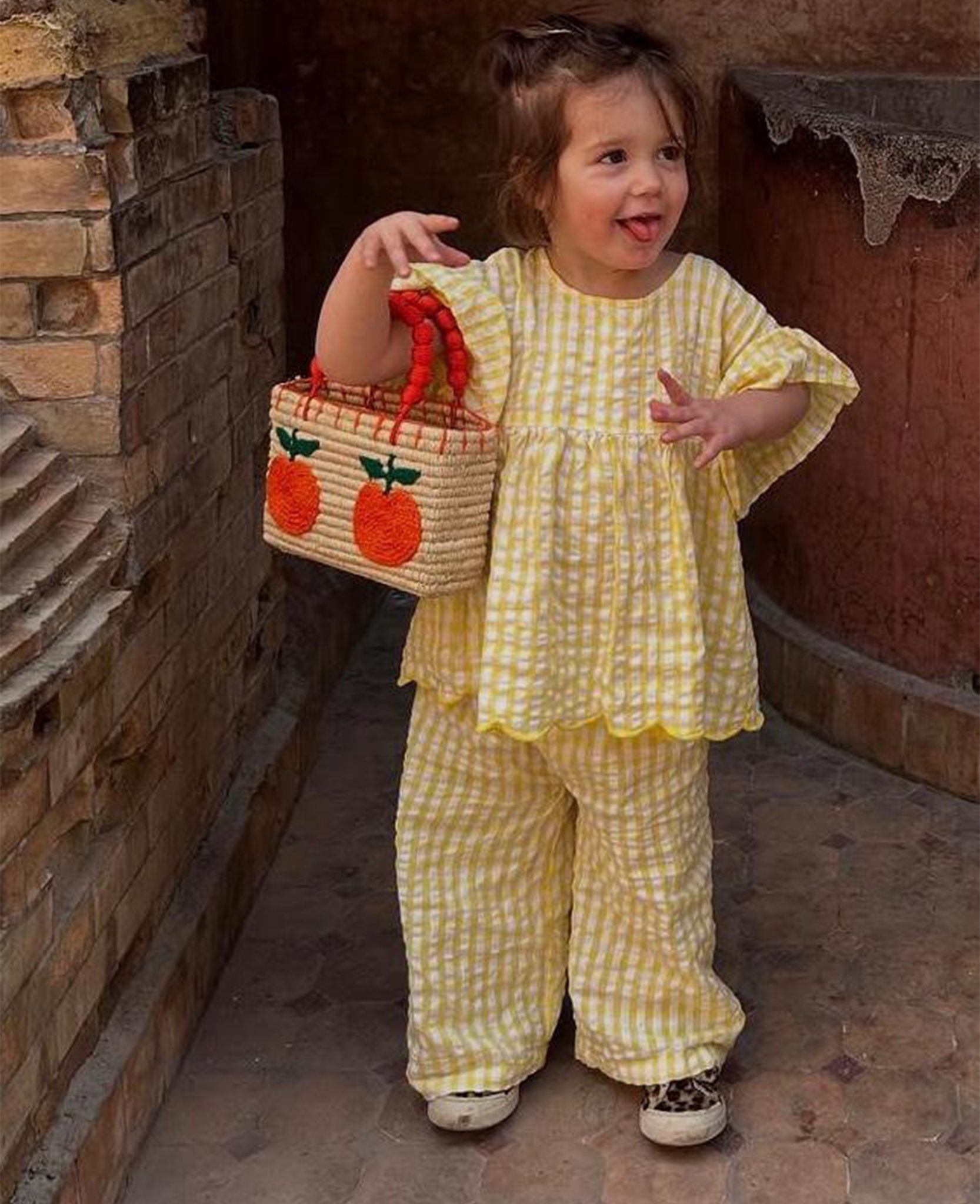 Saxo MINI Pants - Yellow Checks – SISSEL EDELBO