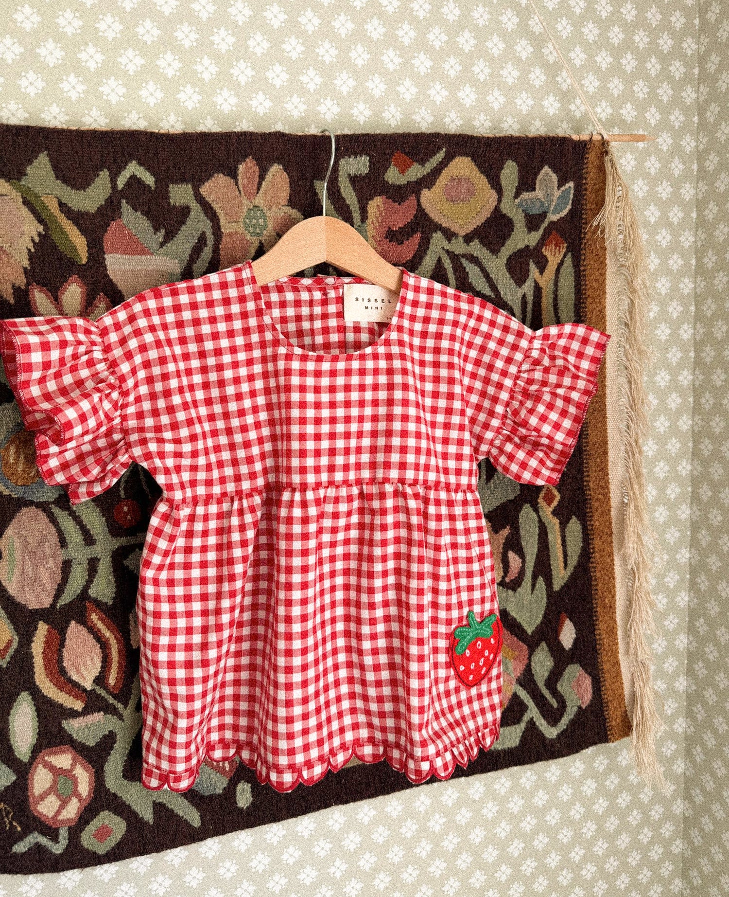 Charlene MINI Top - Red Checks