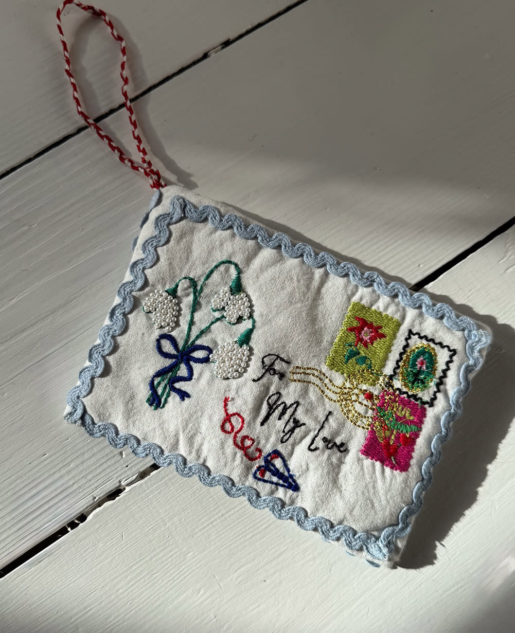 Christmas Letter Ornament - Off White