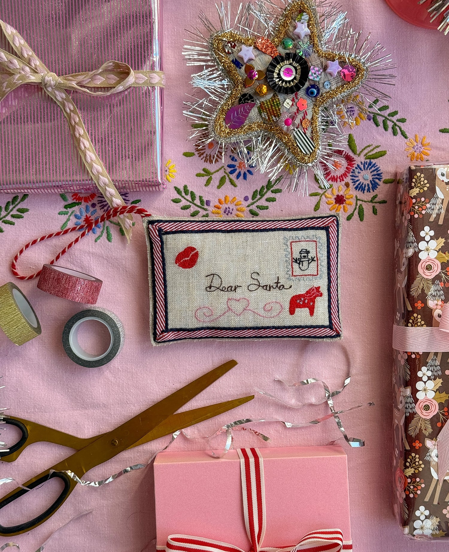 Christmas Letter Ornament - Santa