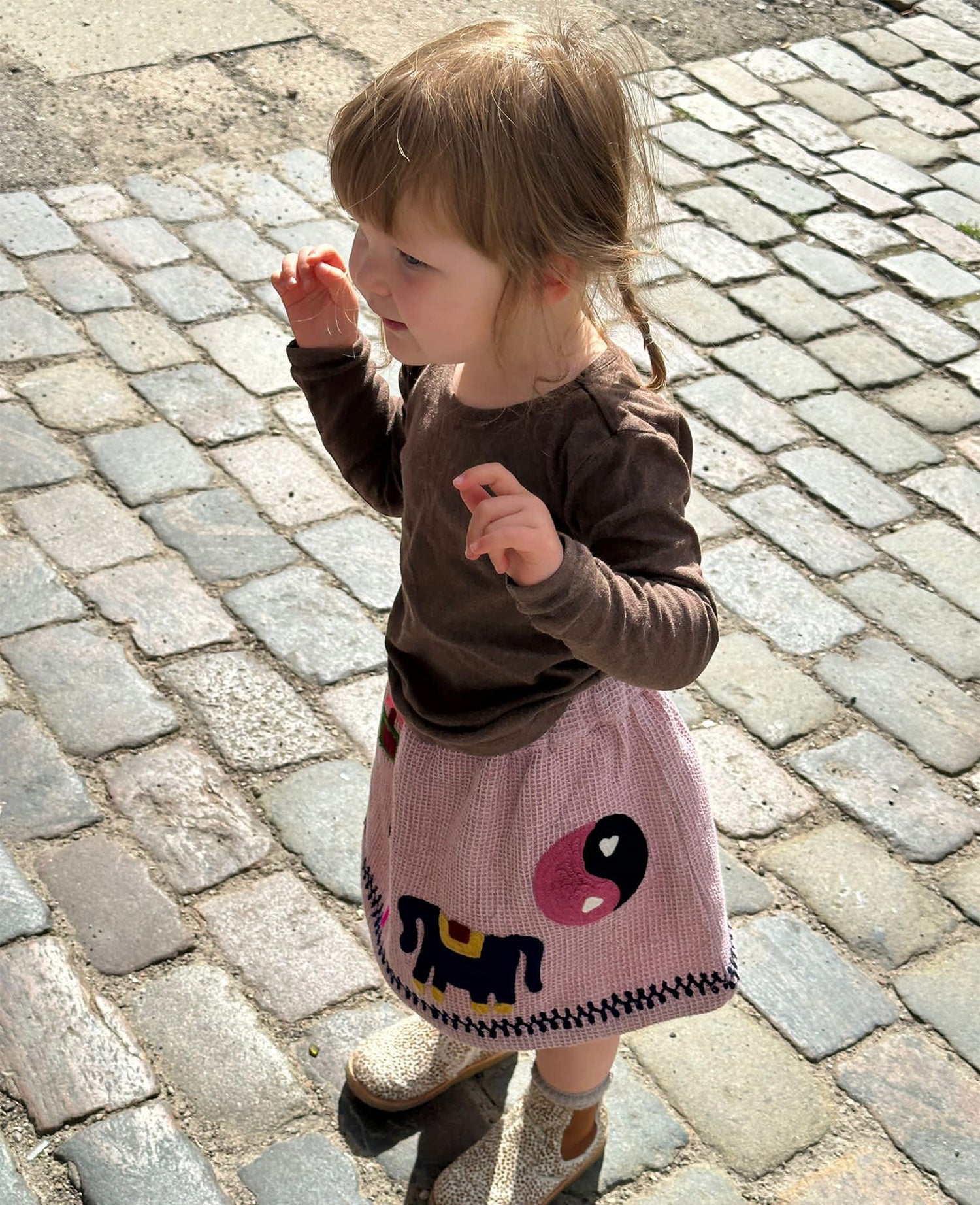 Clio MINI Skirt - Hazel Waffle