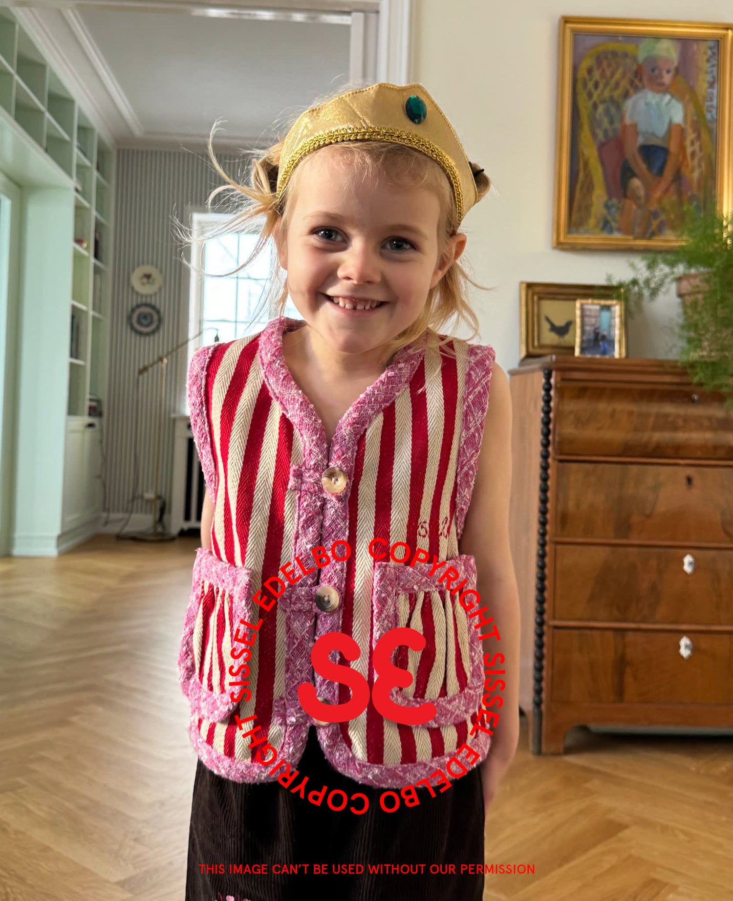 Como MINI Vest - Red Stripes