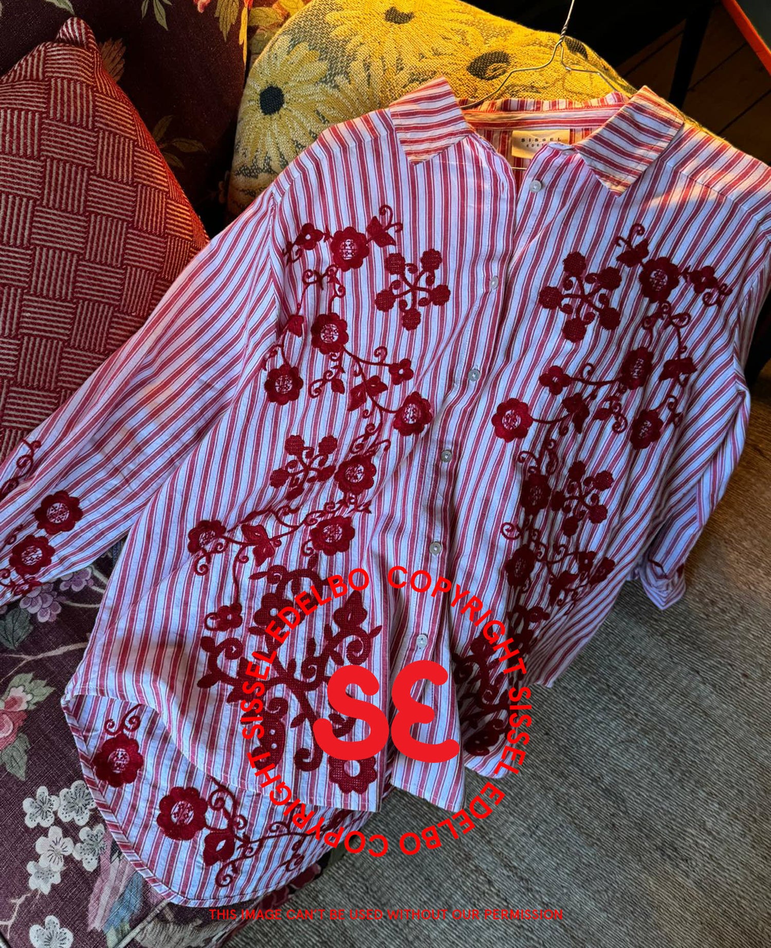 Cora Shirt - Red Flower