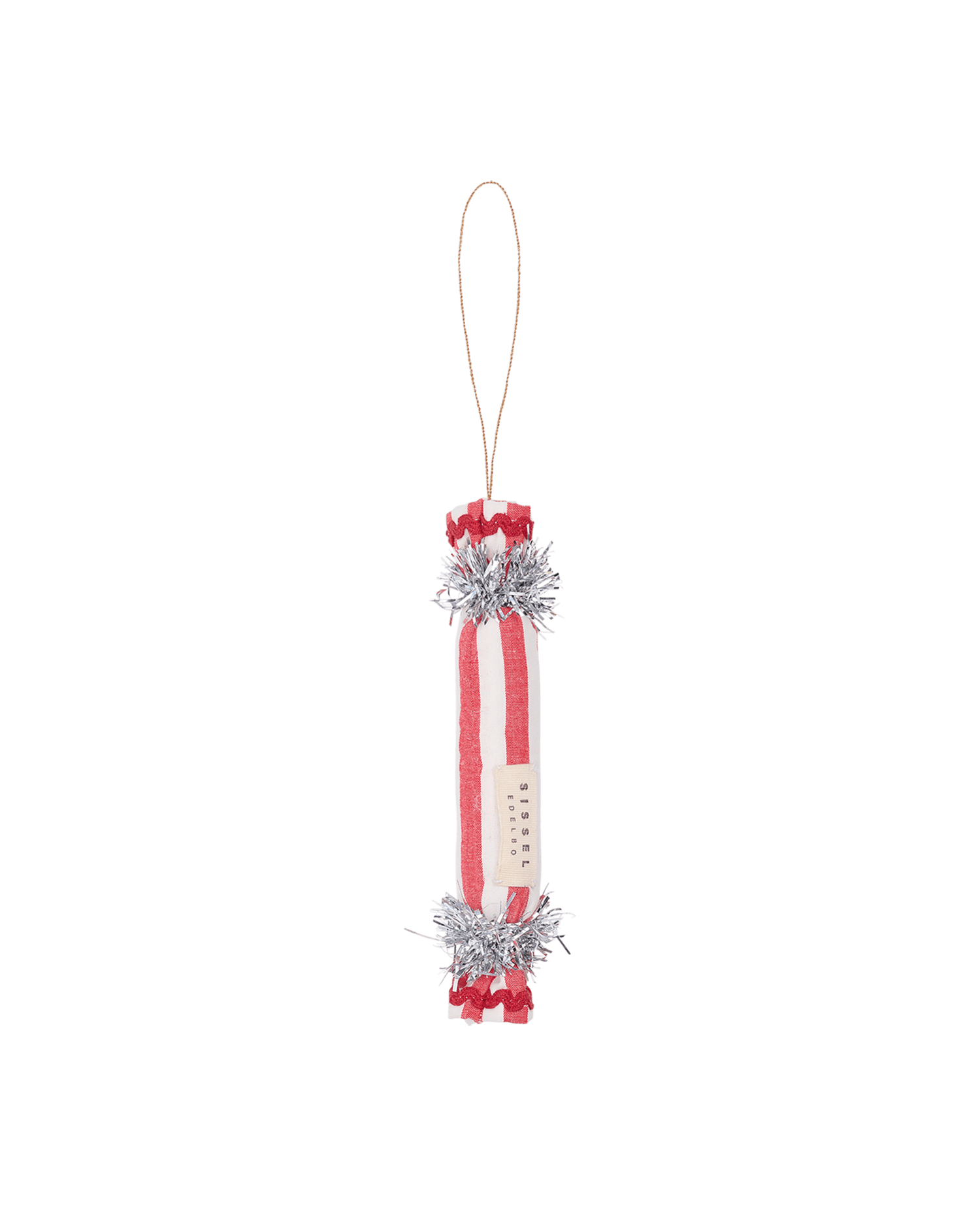 Crackers Ornament - Red Wide Stripes