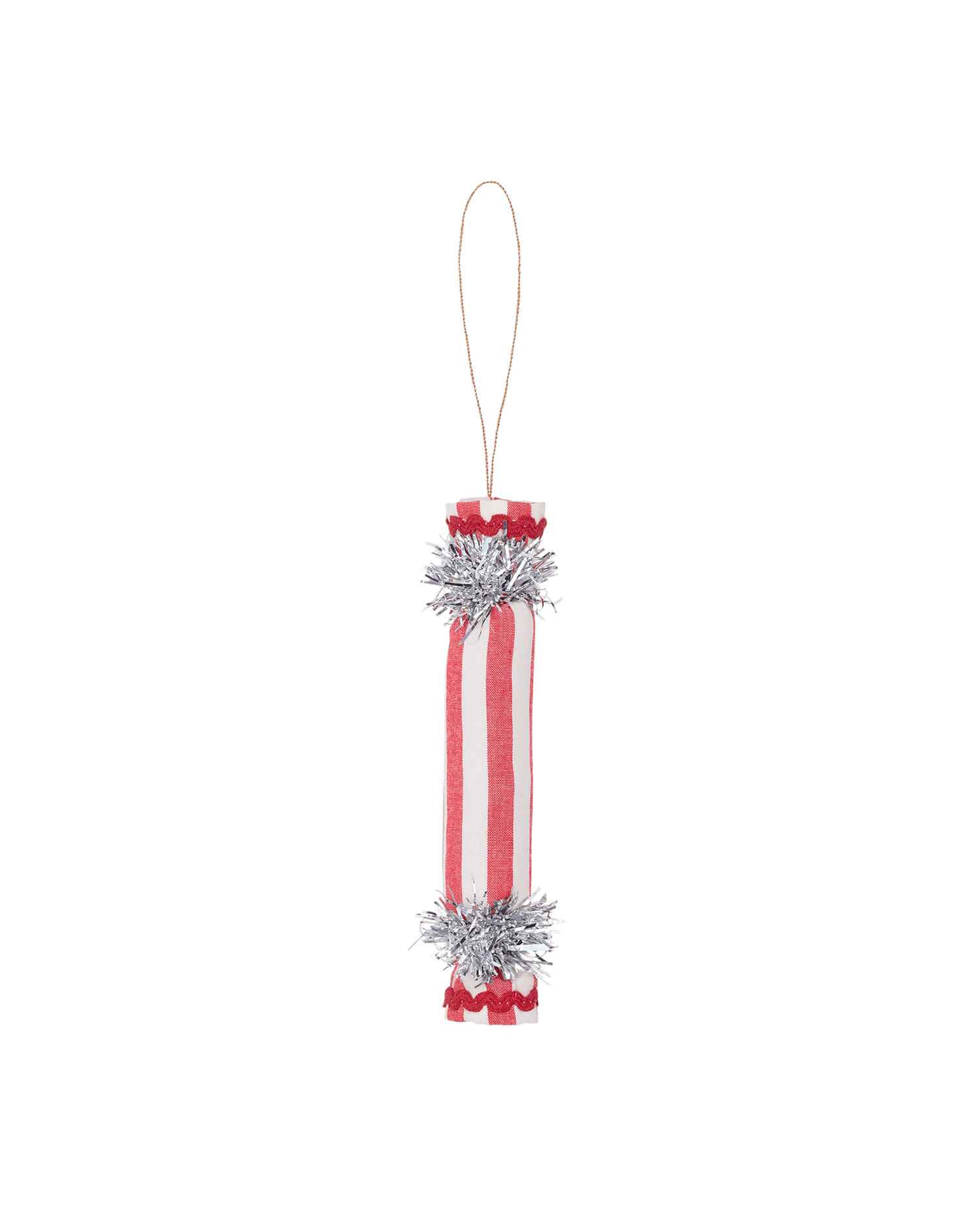 Crackers Ornament - Red Wide Stripes