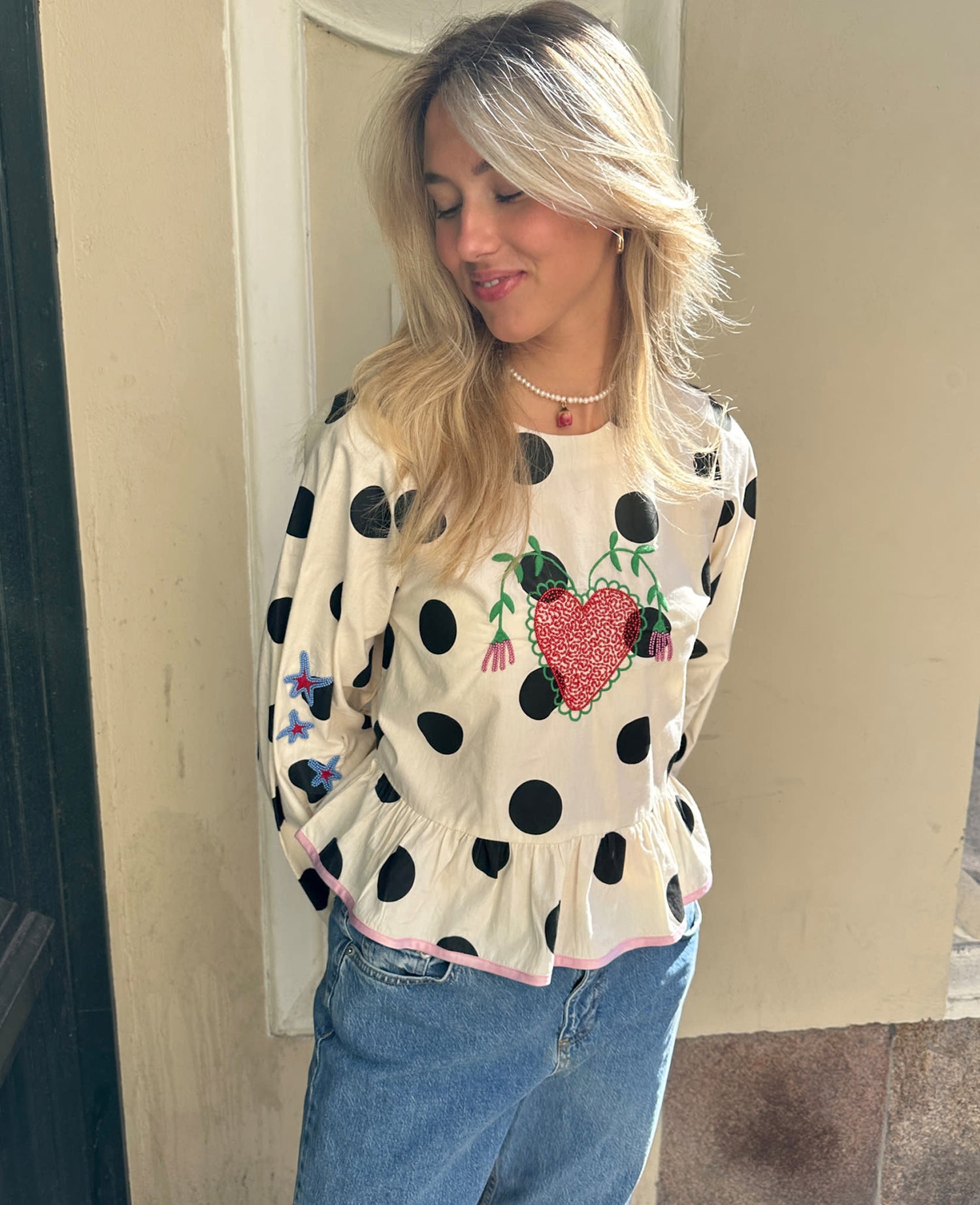 Diana Top - Black Dot