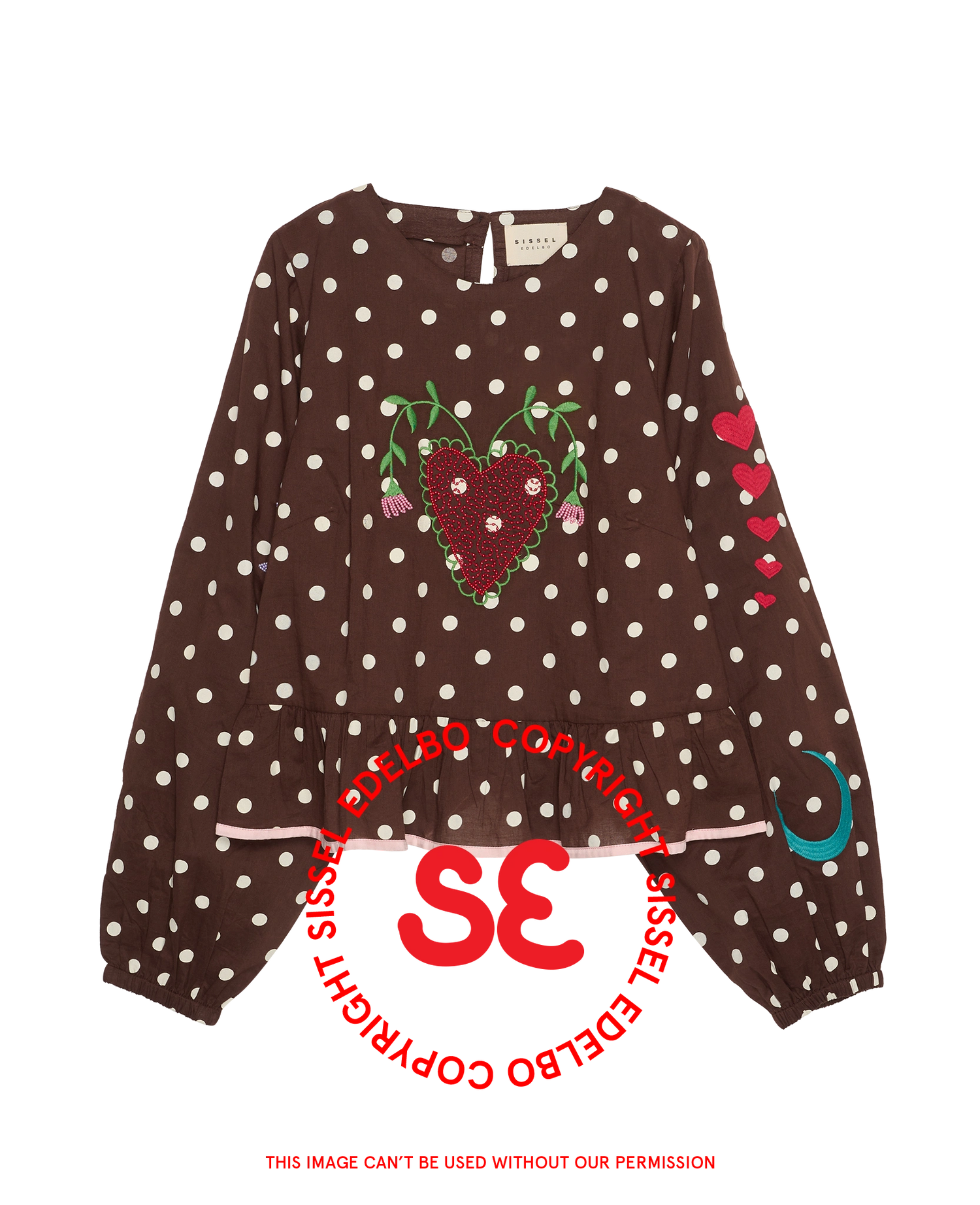 Diana Top - Brown Dot