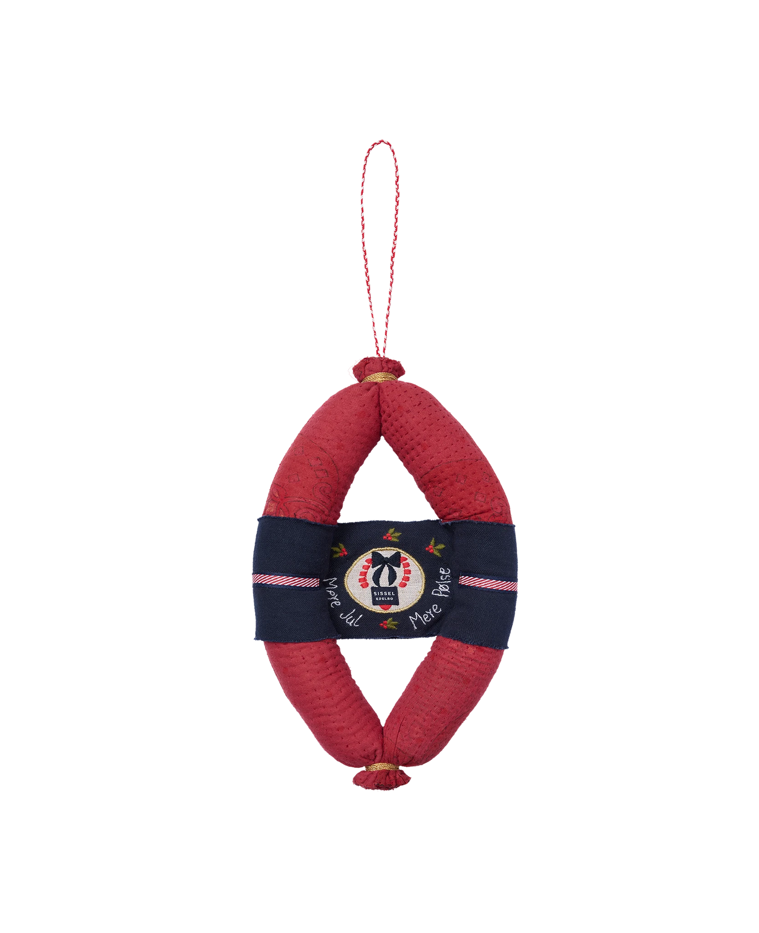 Double Sausage Ornament - Red