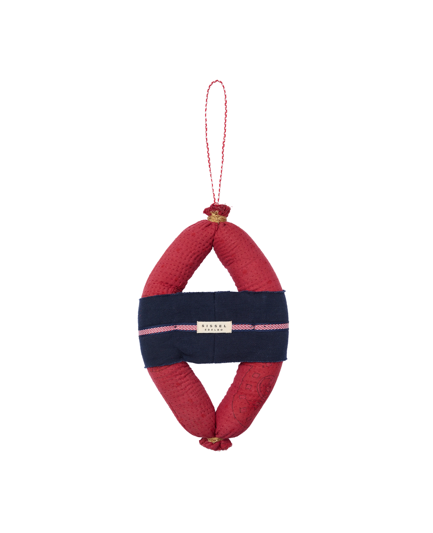 Double Sausage Ornament - Red