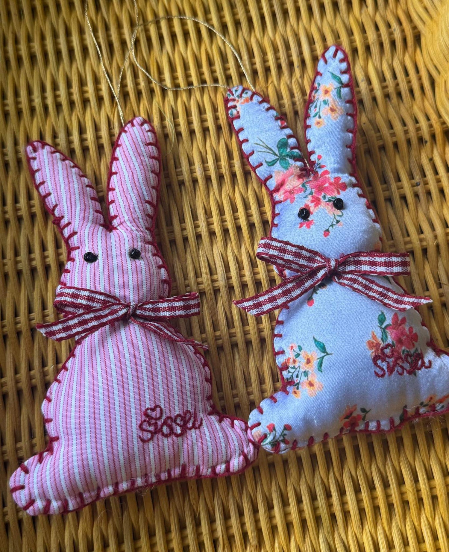 Bonnie Ornament - Pink Stripes