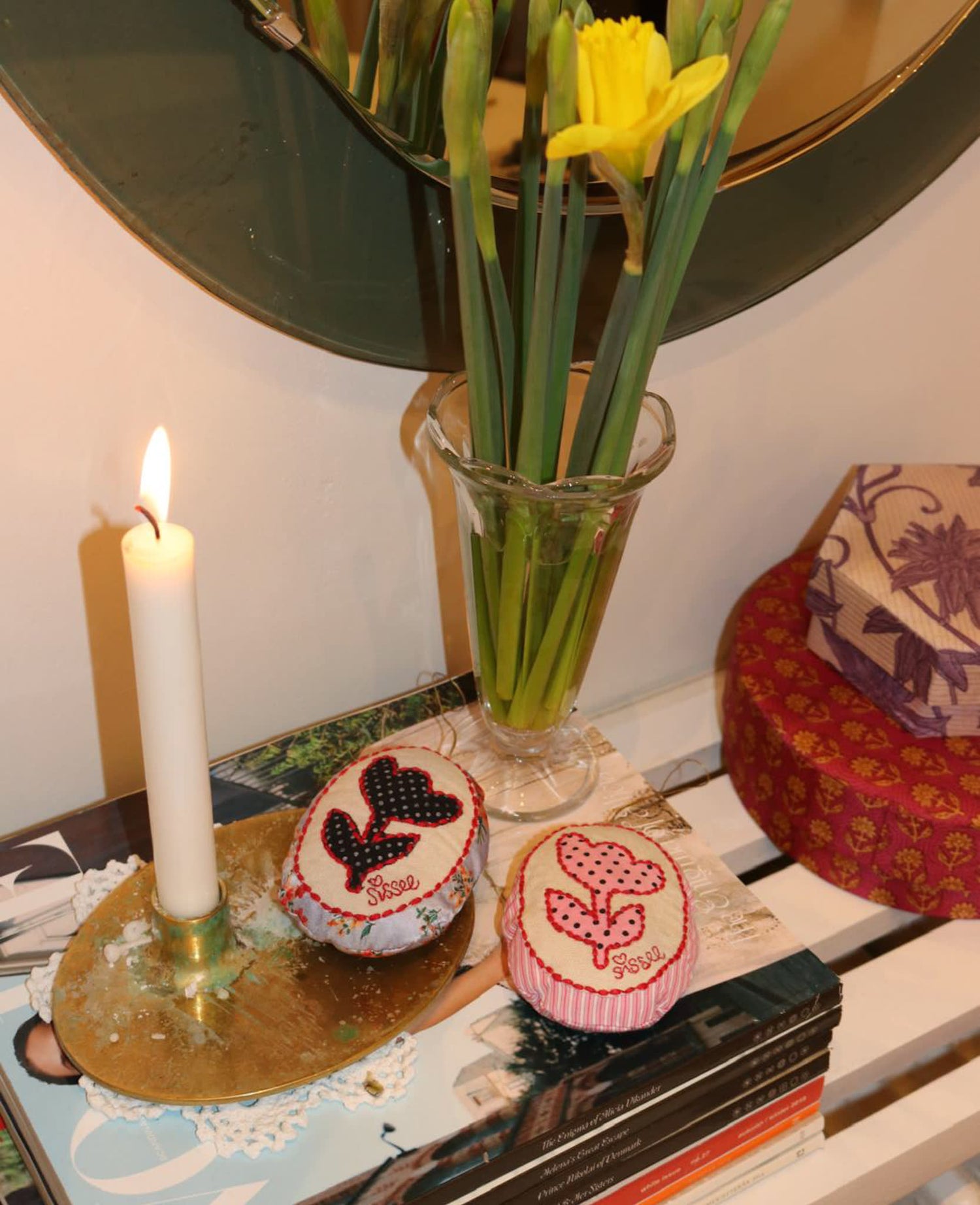 Vera Easter Egg Ornament - Purple Floral