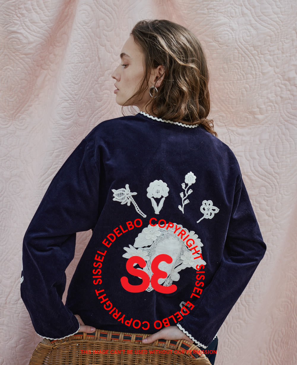 Maggie Jacket - Navy Crochet