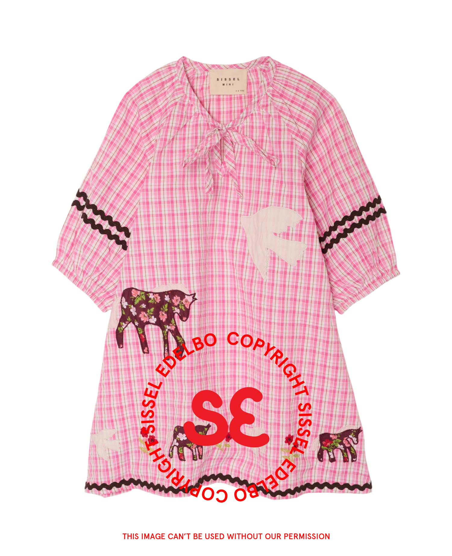 Eira MINI Dress - Pink Checks