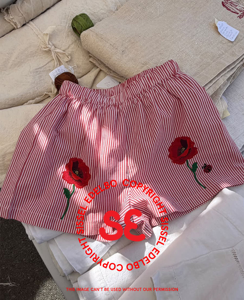 Elisa MINI Shorts - Poppy Stripes