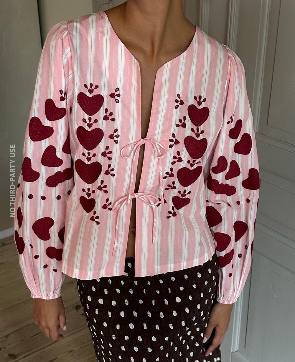 Elisabeth Top - Rose Stripes