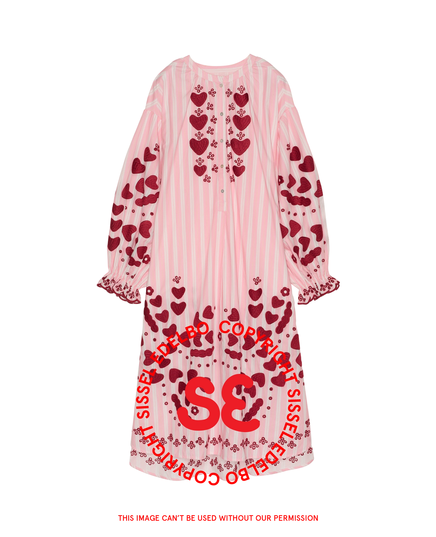 Elisabeth Dress - Rose Stripes