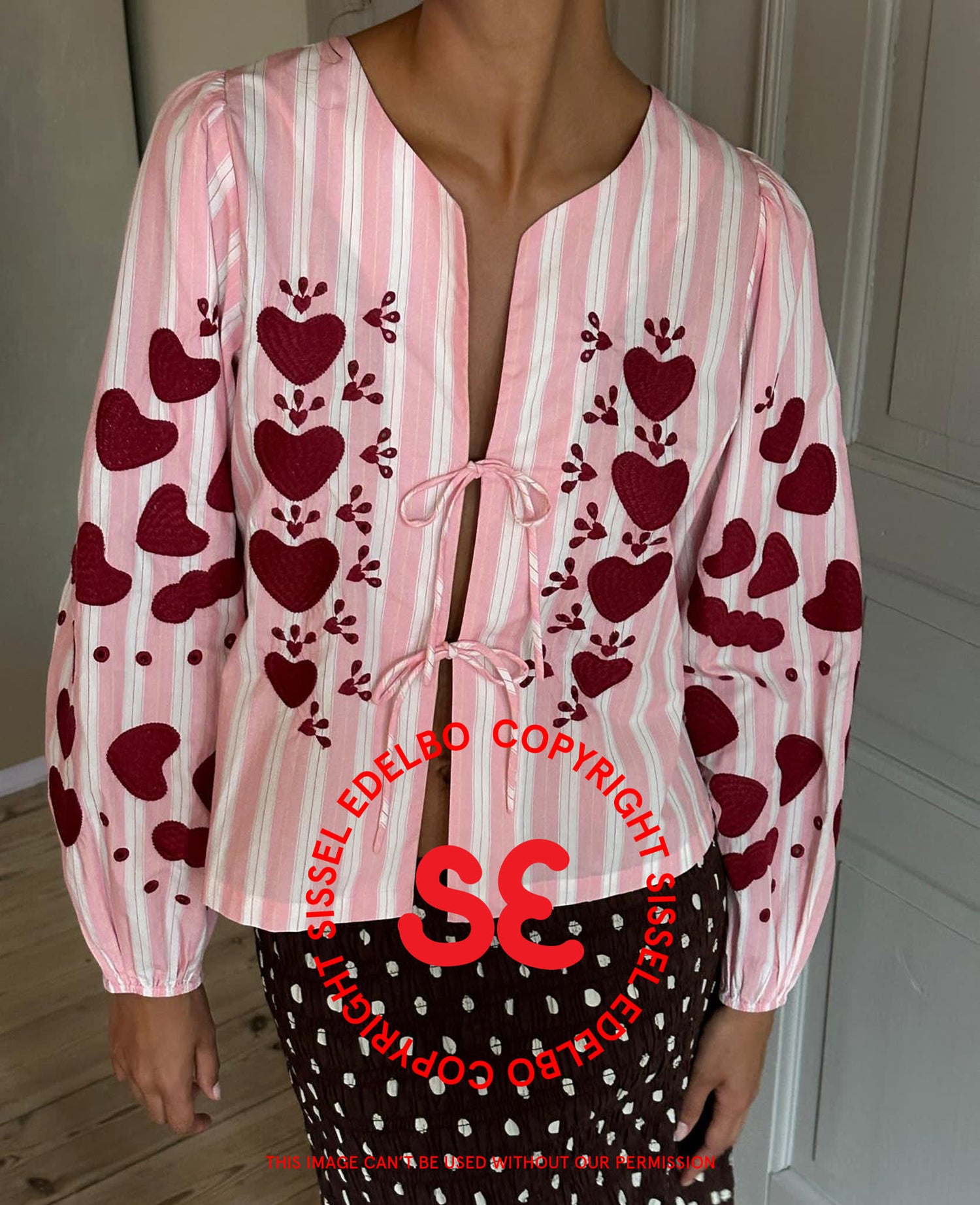 Elisabeth Top - Rose Stripes