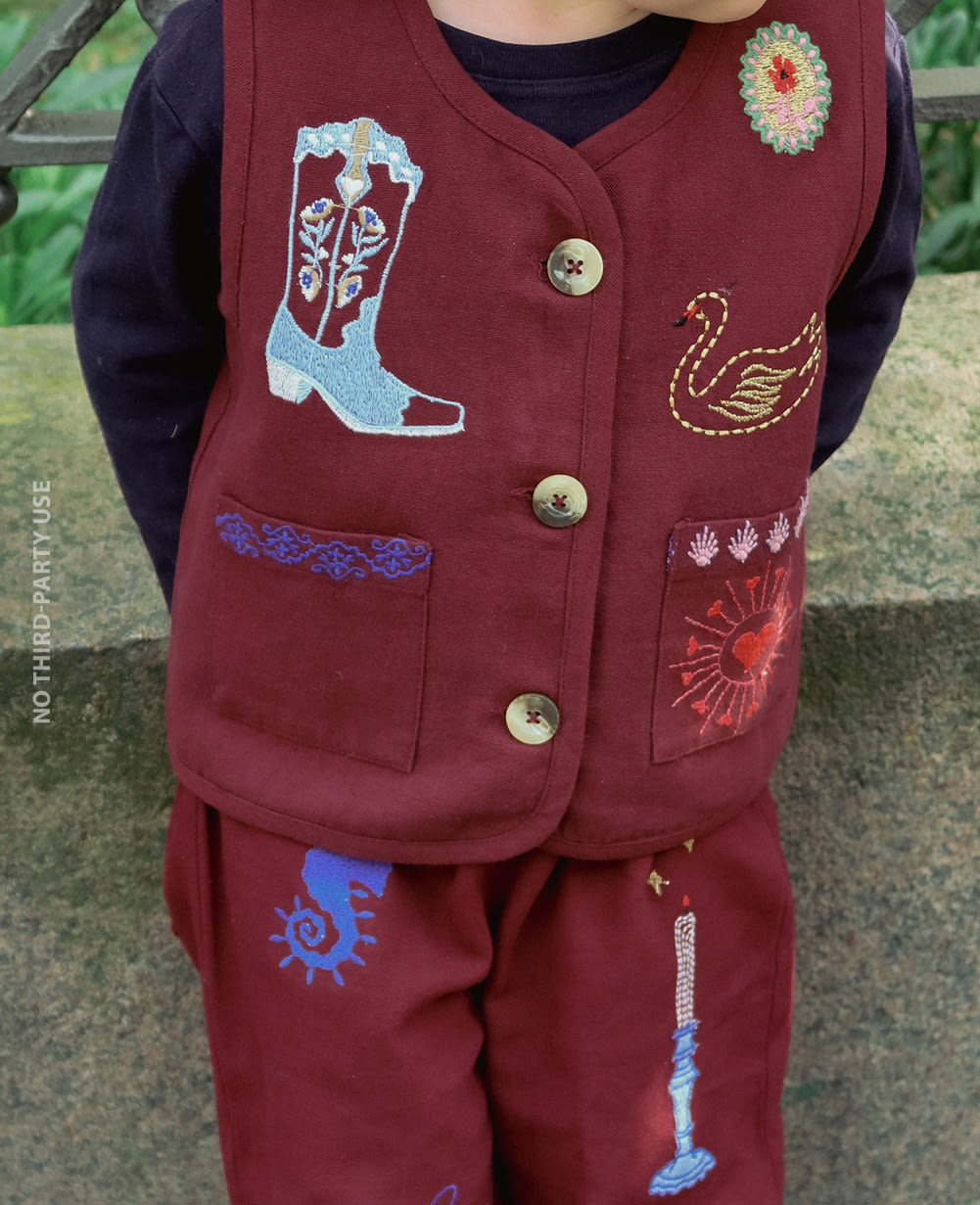 Ellie MINI Vest - Burgundy