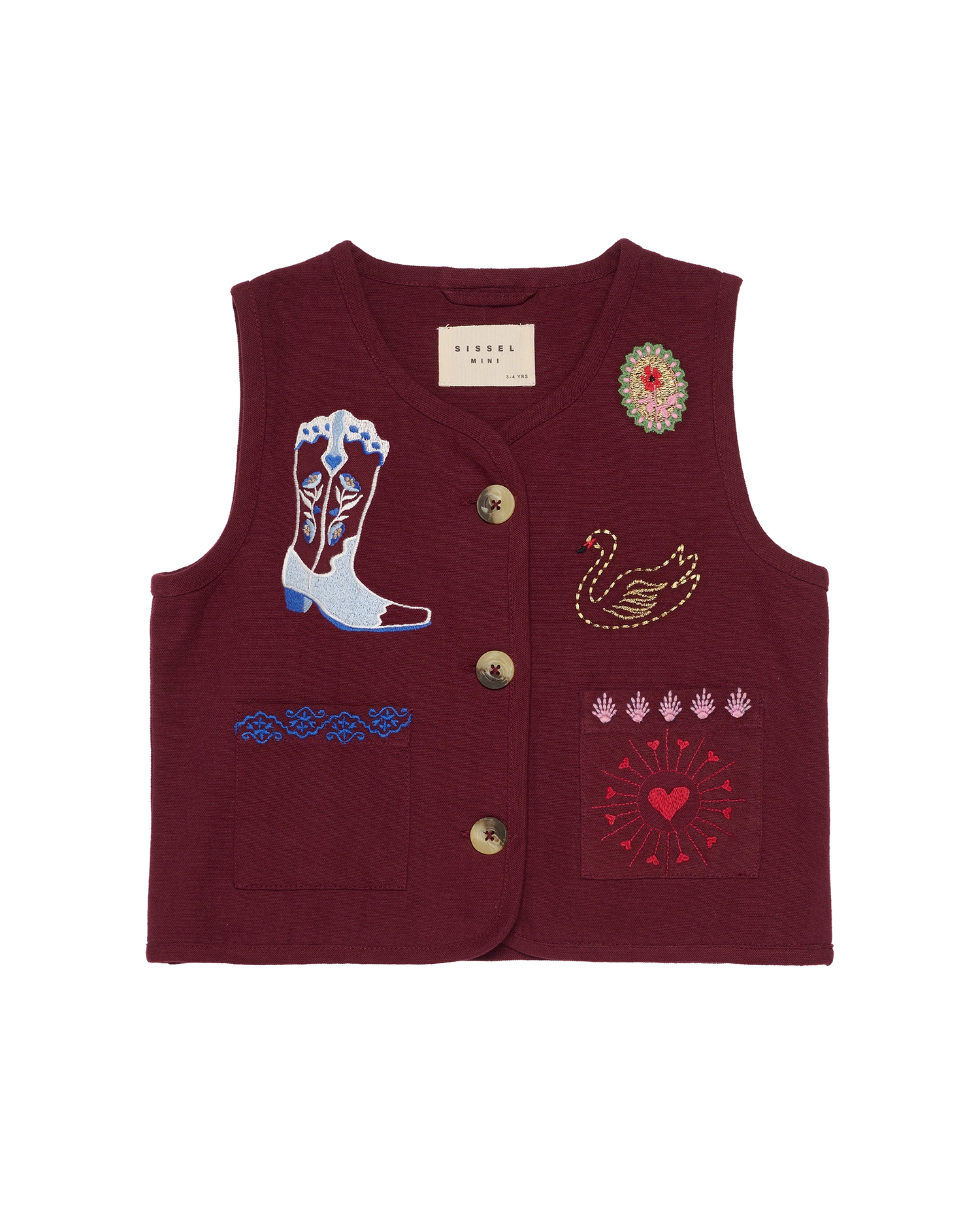 Ellie MINI Vest - Burgundy
