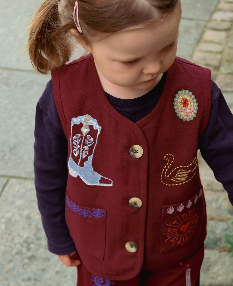 Ellie MINI Vest - Burgundy