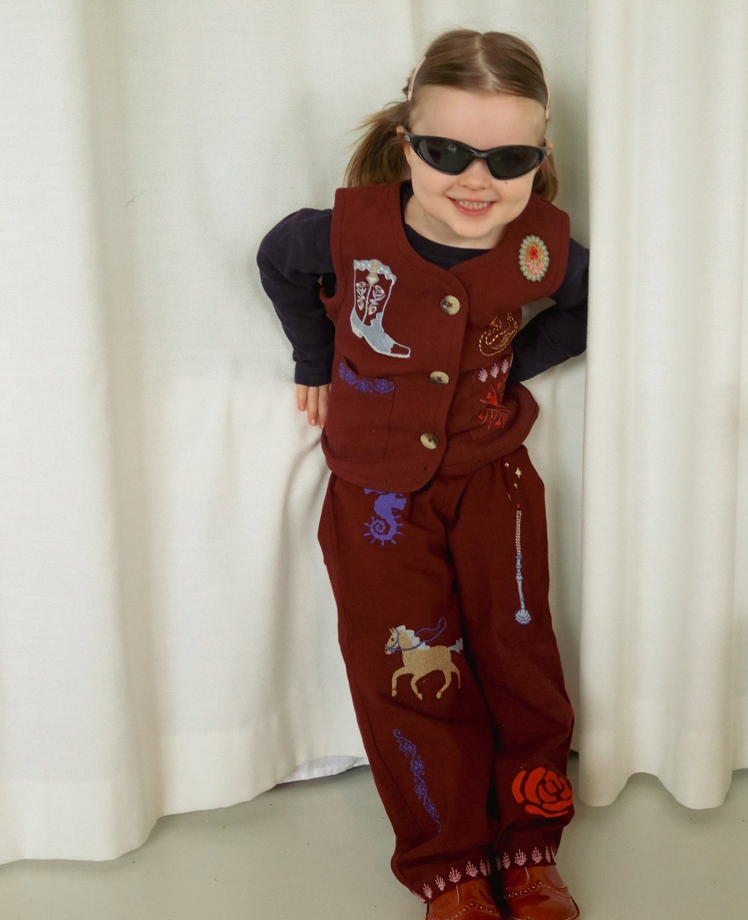 Ellie MINI Vest - Burgundy