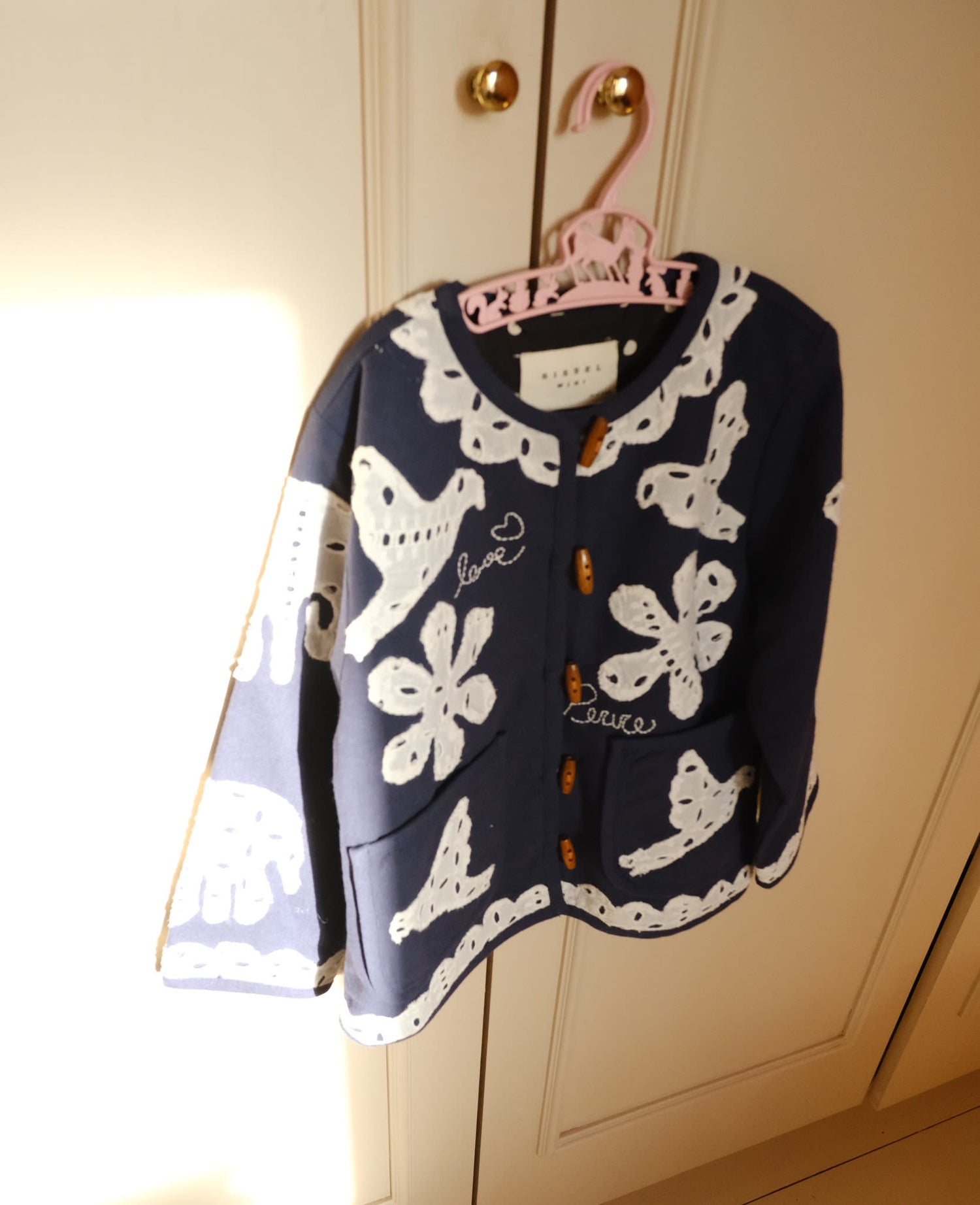 Ena MINI Jacket - Navy Birds