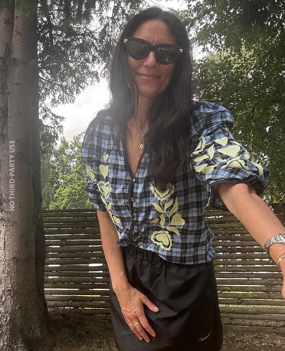 Fran Top - Blue Checks
