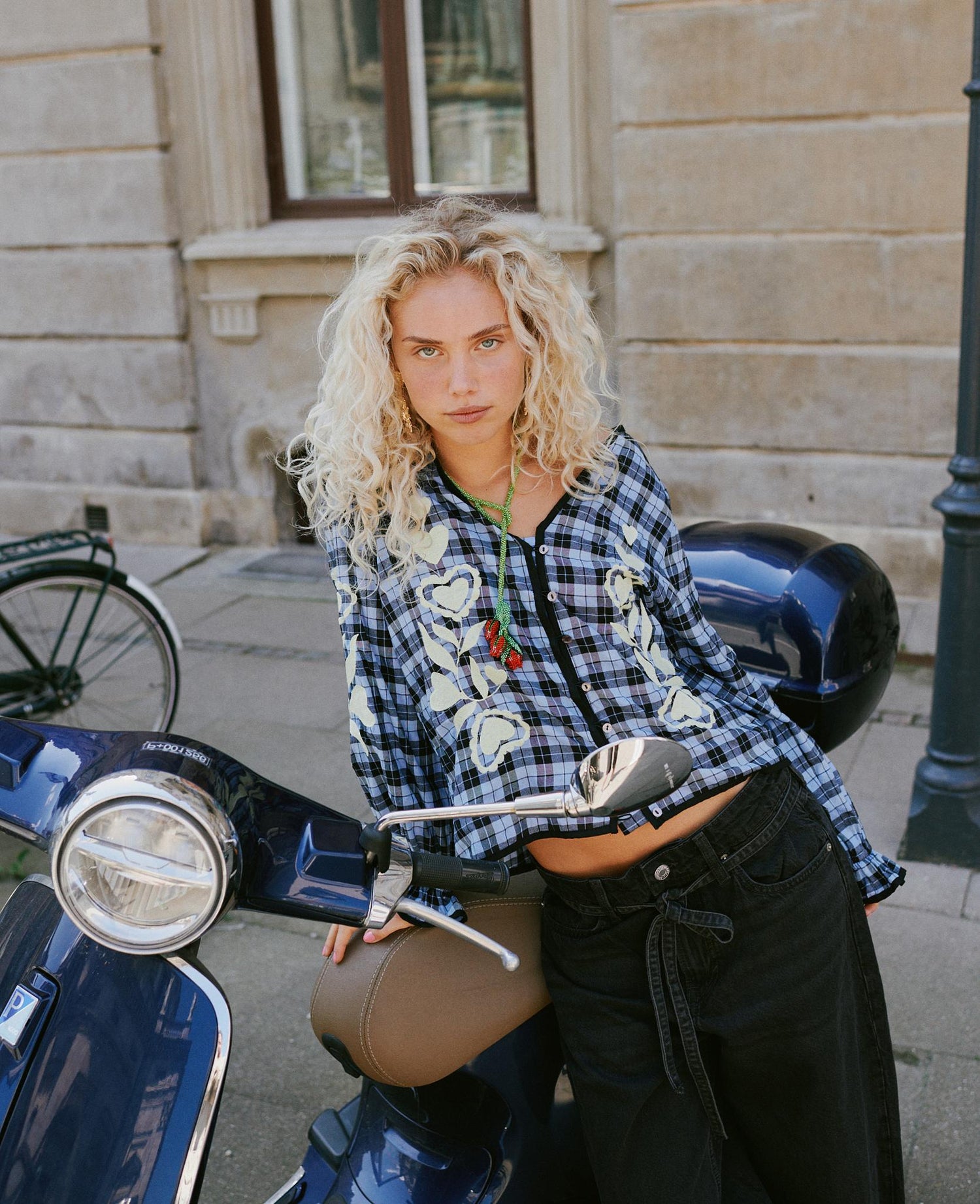 Fran Top - Blue Checks