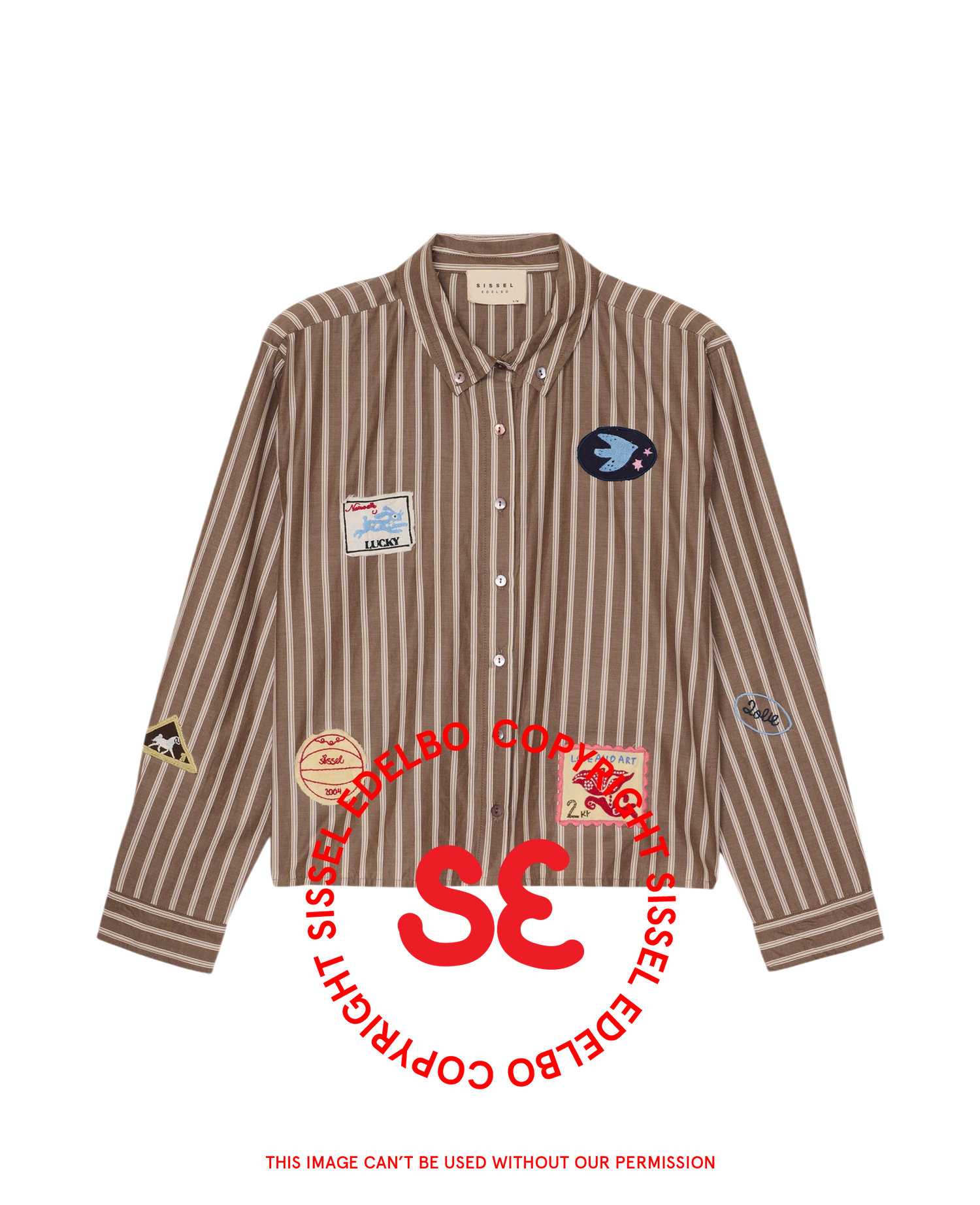Gabby Shirt - Brown Stripes