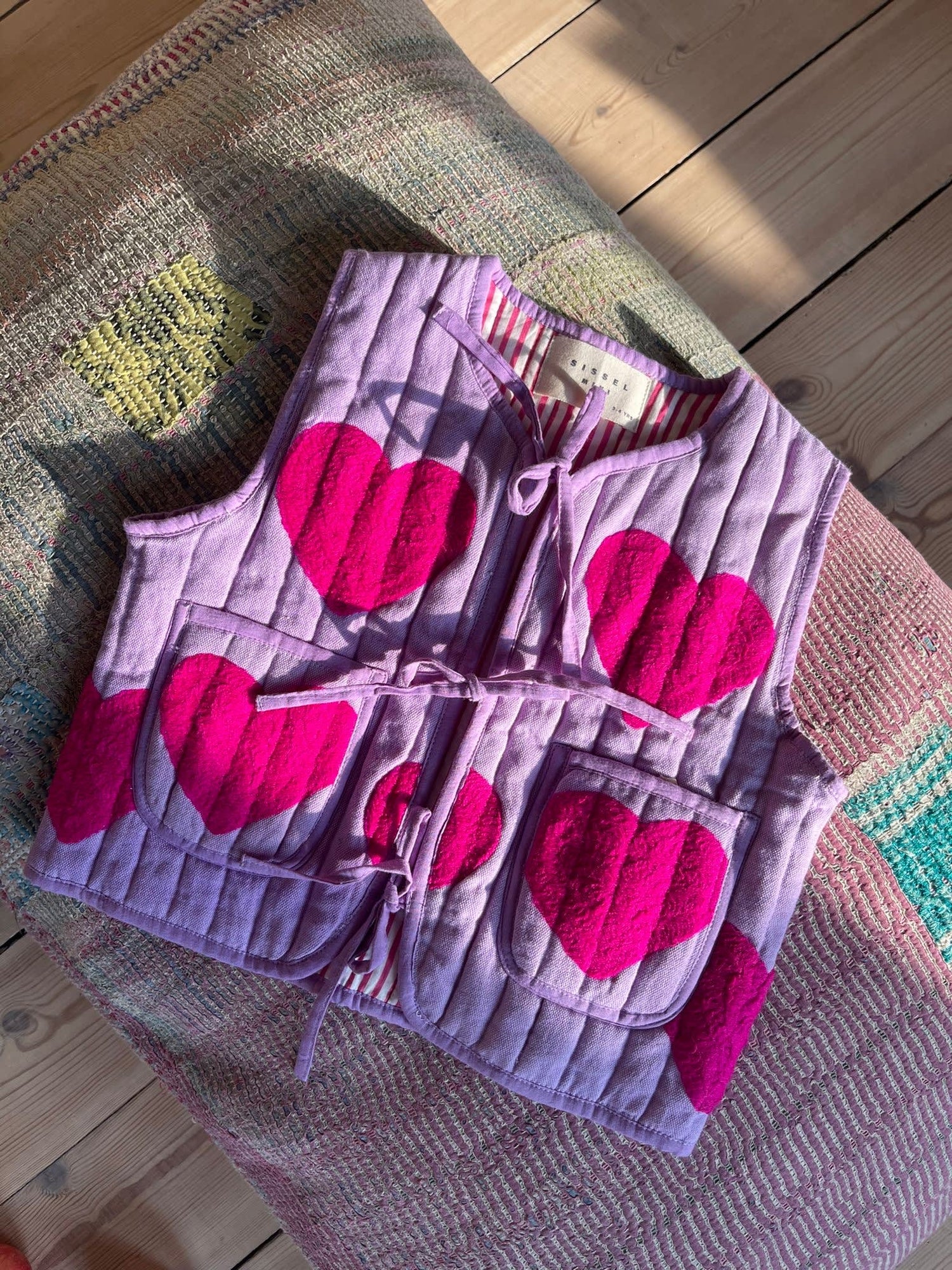 Honey MINI Vest - Pink Hearts